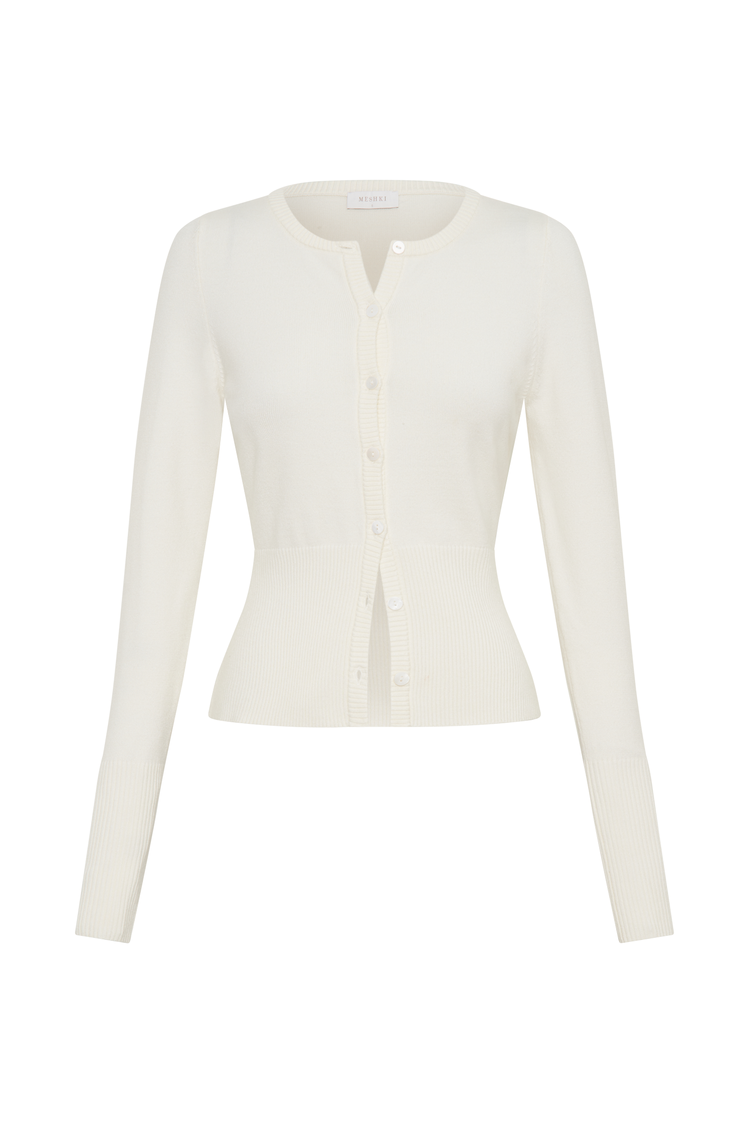 Reese Fitted Knit Cardigan - Ivory #8
