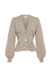 Beverly Knit Cinched Cardigan - Oak