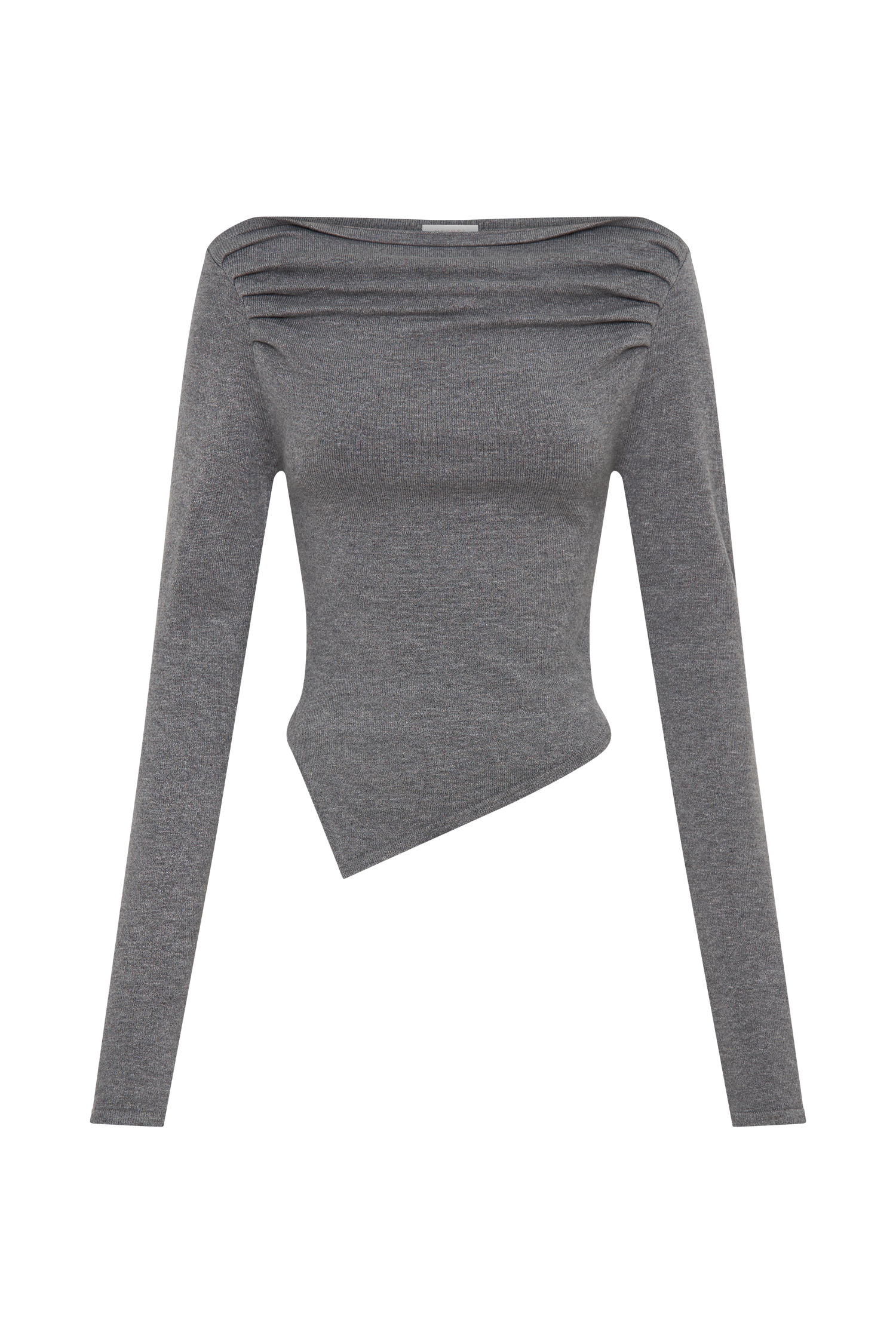 Karlie Off Shoulder Knit Top - Charcoal Marle #13