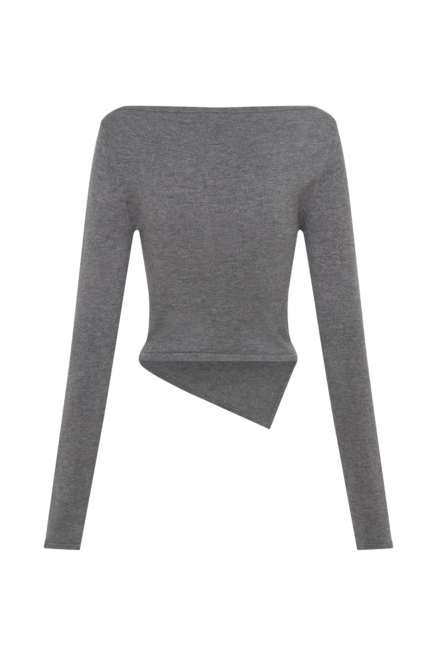 Karlie Off Shoulder Knit Top - Charcoal Marle #12
