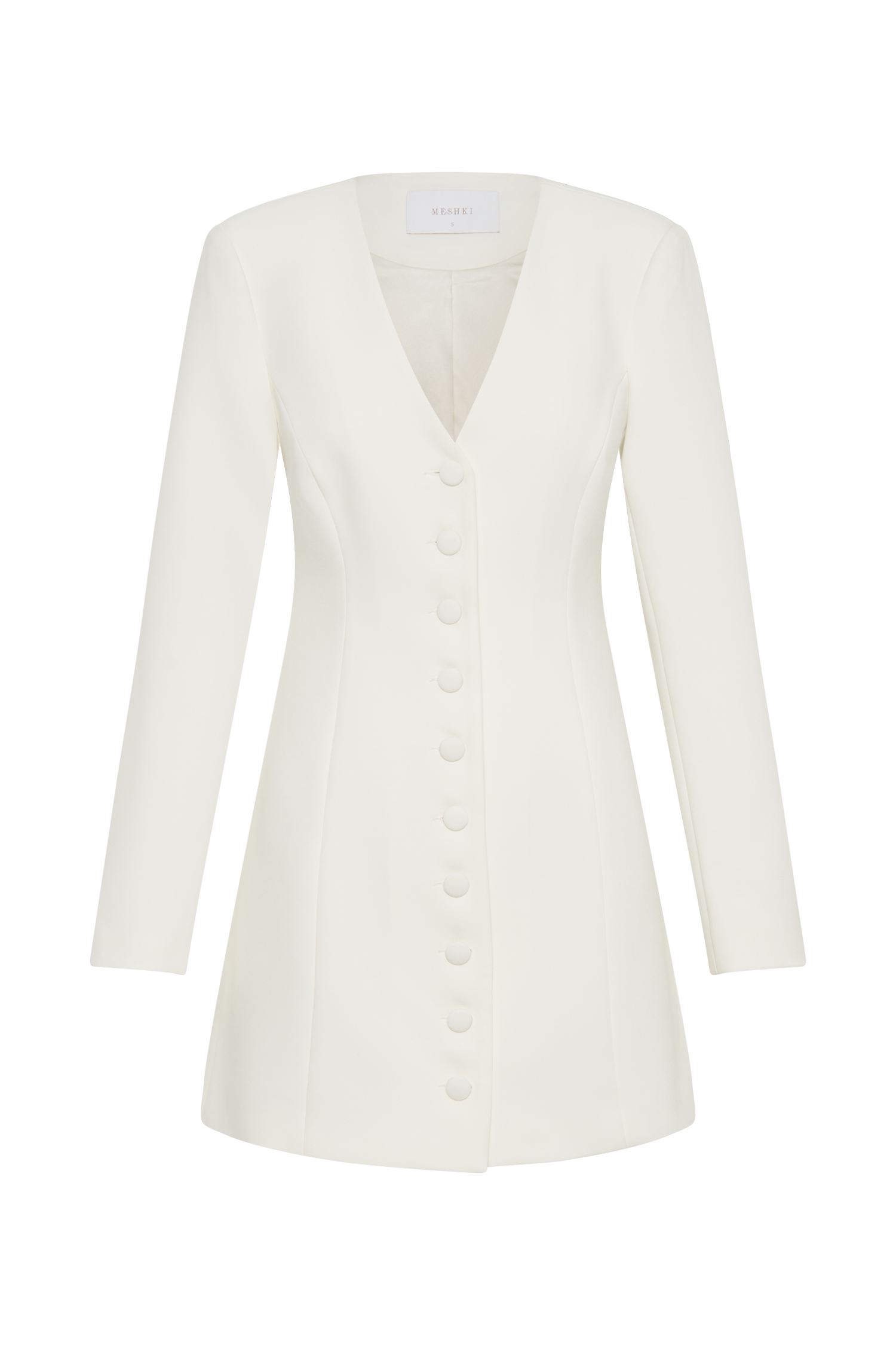 Hurley Long Sleeve Blazer Mini Dress - Ivory #10