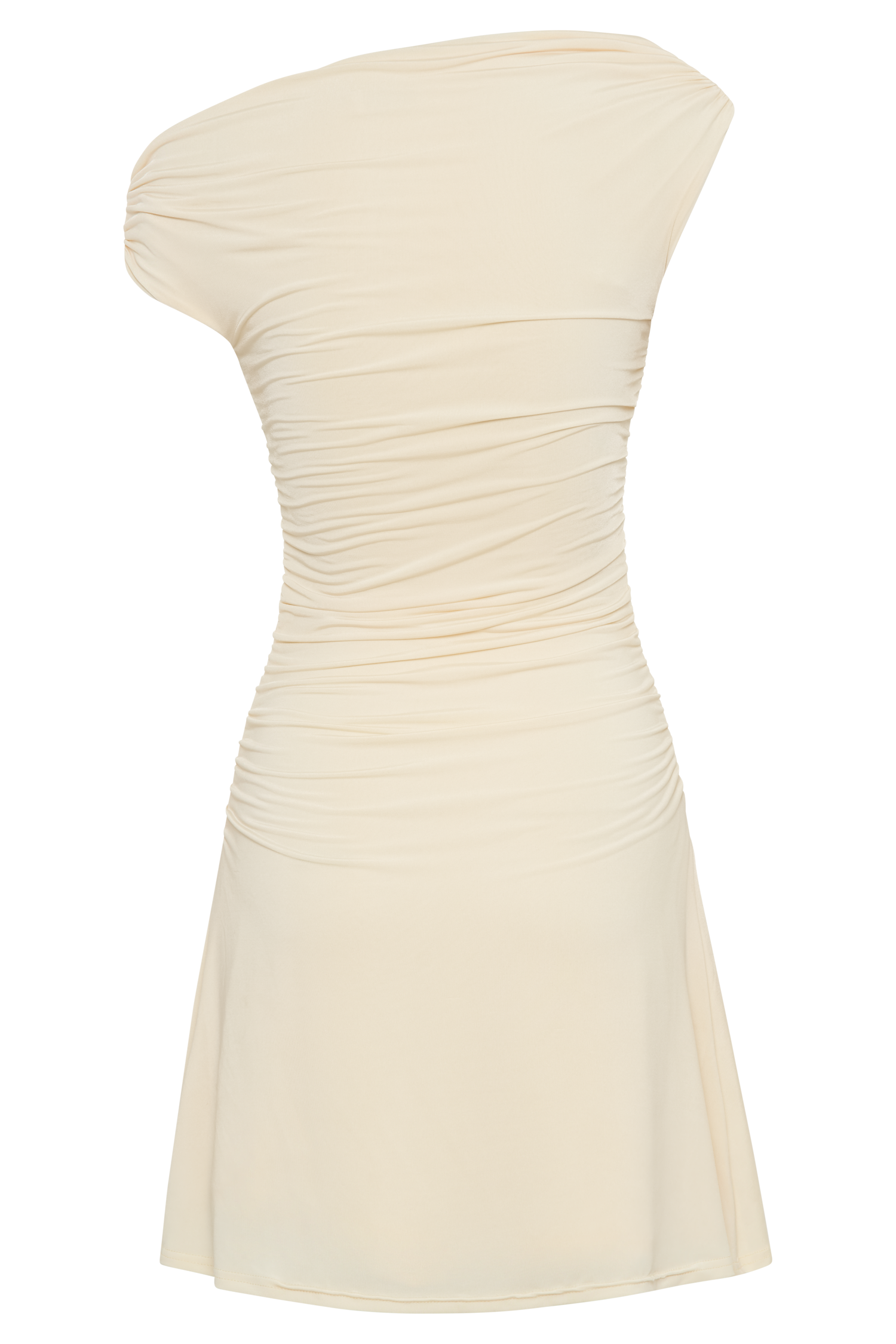 Dakoda Slinky Off Shoulder Mini Dress - Lemon #11