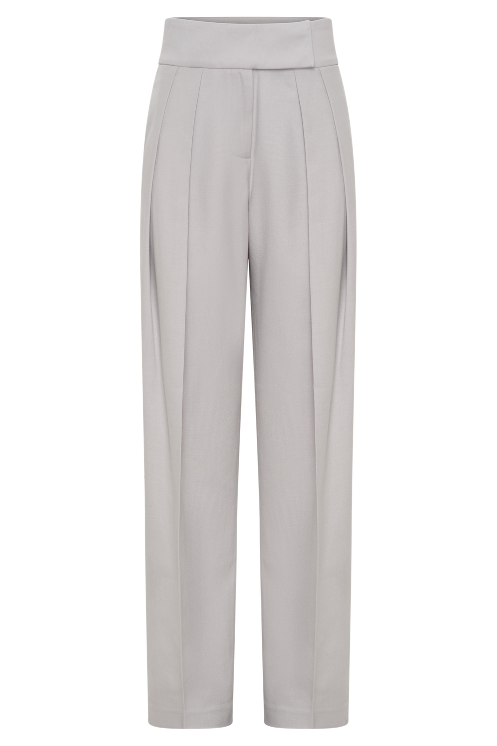 Penelope Pleated High Waisted Pants - Grey