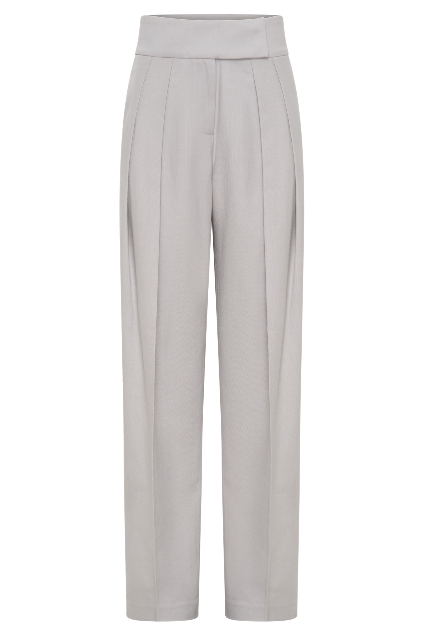 Penelope Pleated High Waisted Pants - Grey