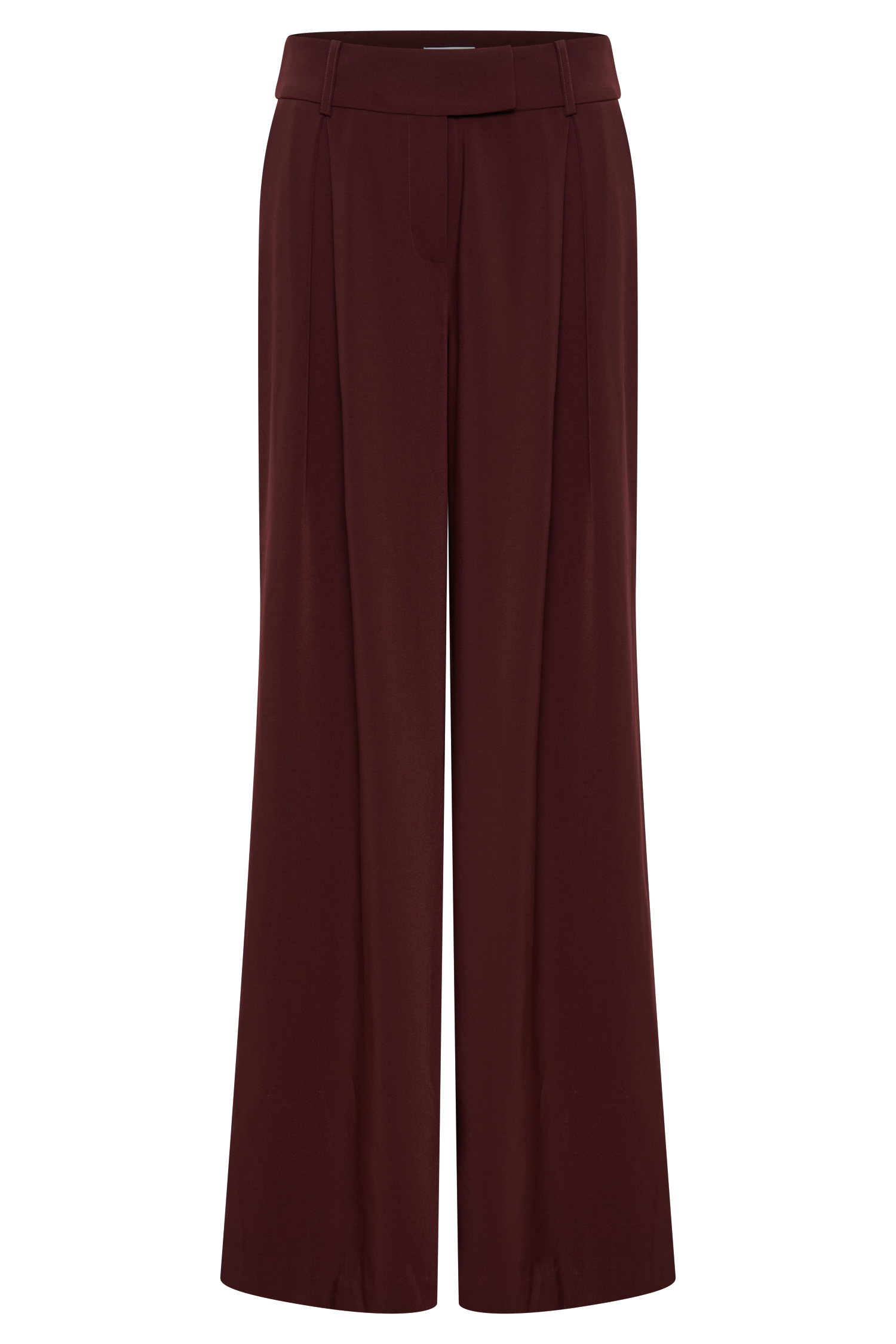 Jacqueline Pleated Wide Leg Pants - Mahogany #11