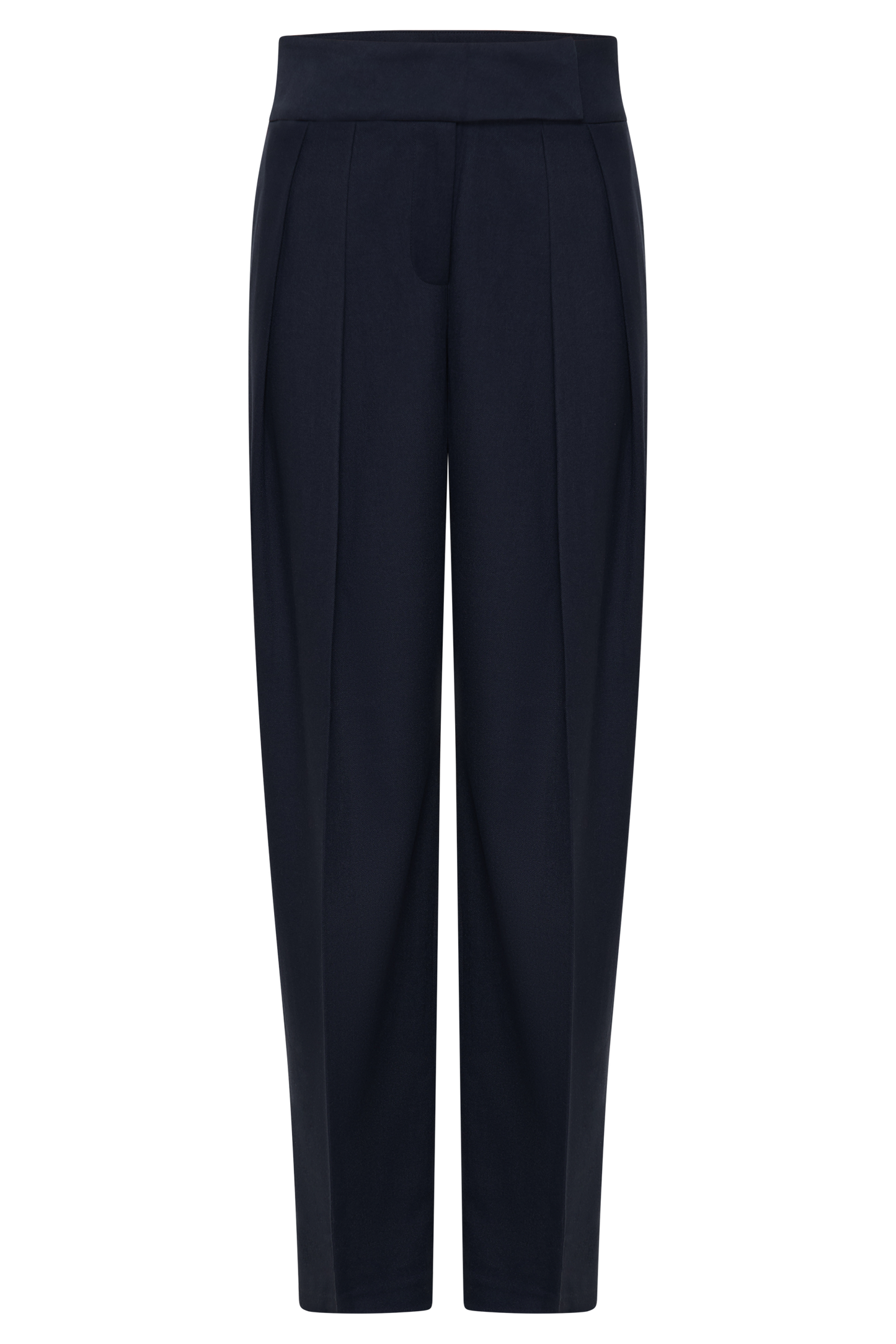 Penelope Pleated High Waisted Pants - Dark Navy