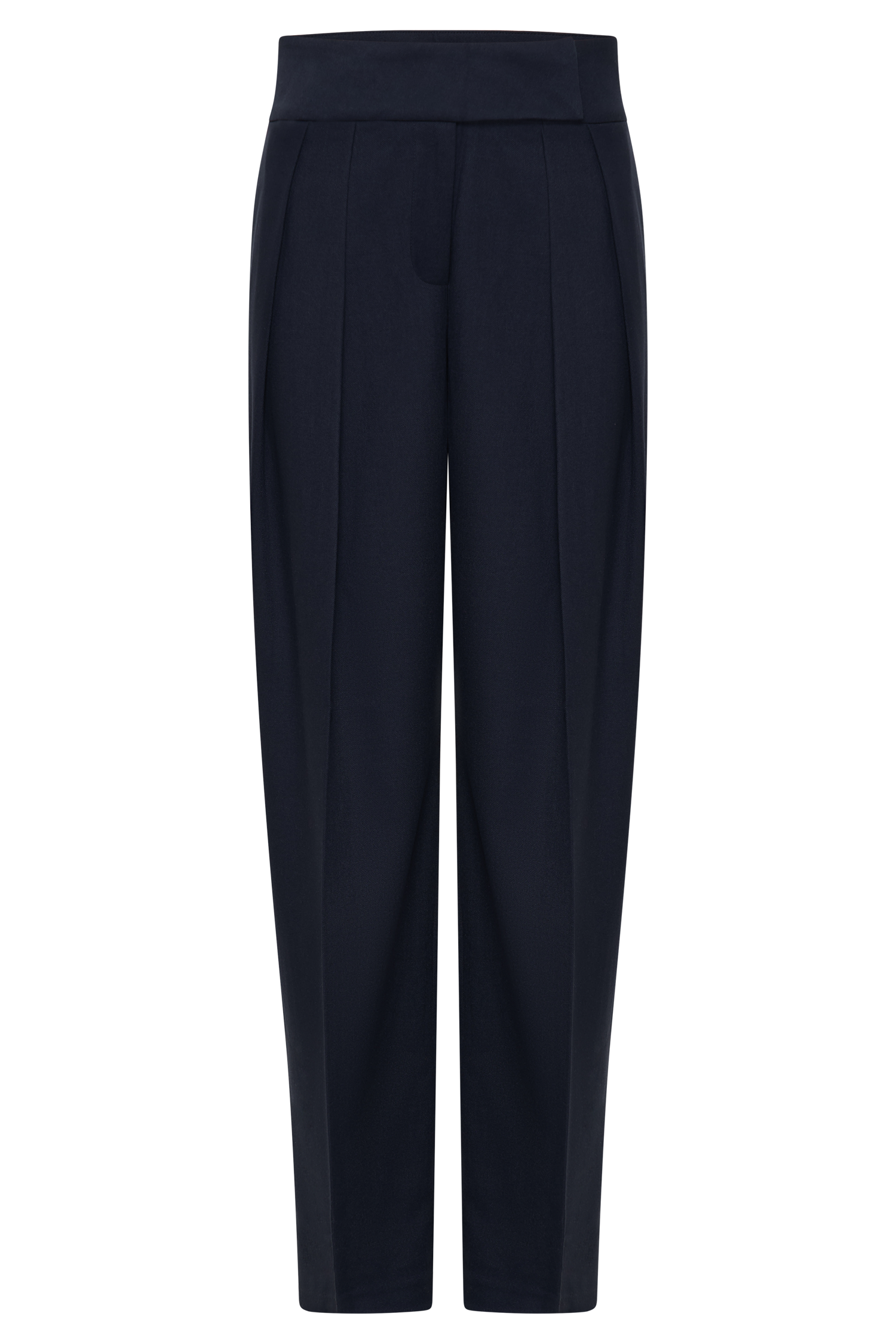 Penelope Pleated High Waisted Pants - Dark Navy #10