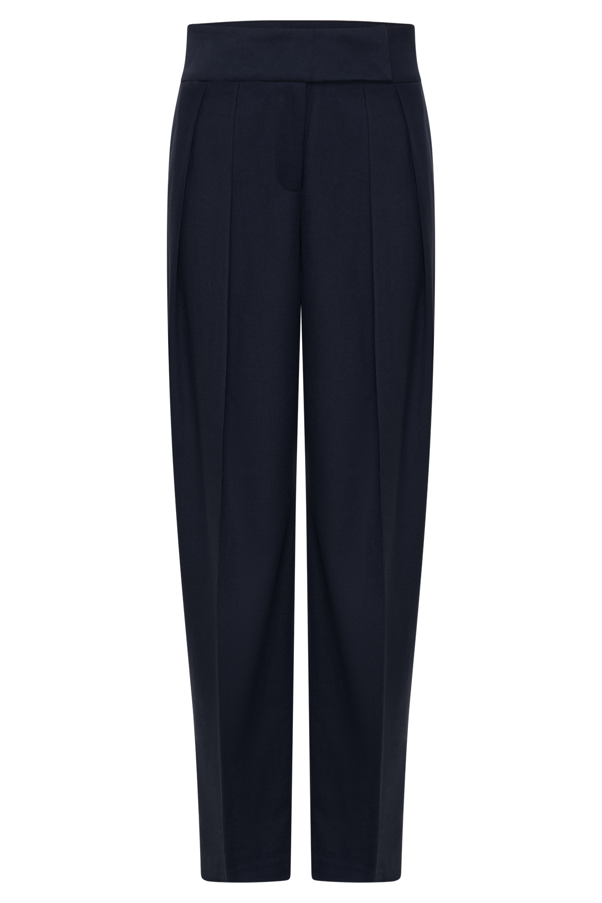 Penelope Pleated High Waisted Pants - Dark Navy #10