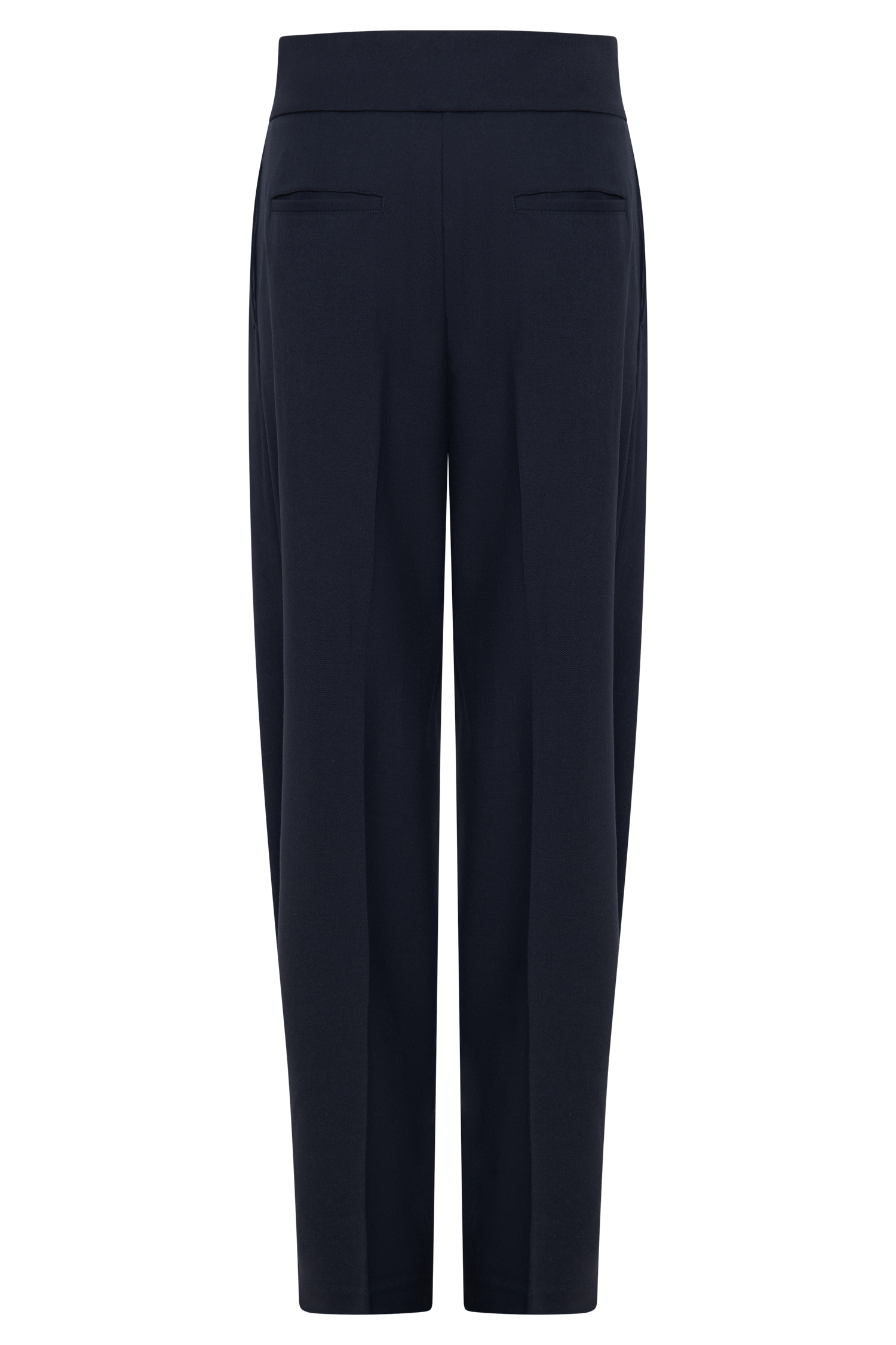 Penelope Pleated High Waisted Pants - Dark Navy #9