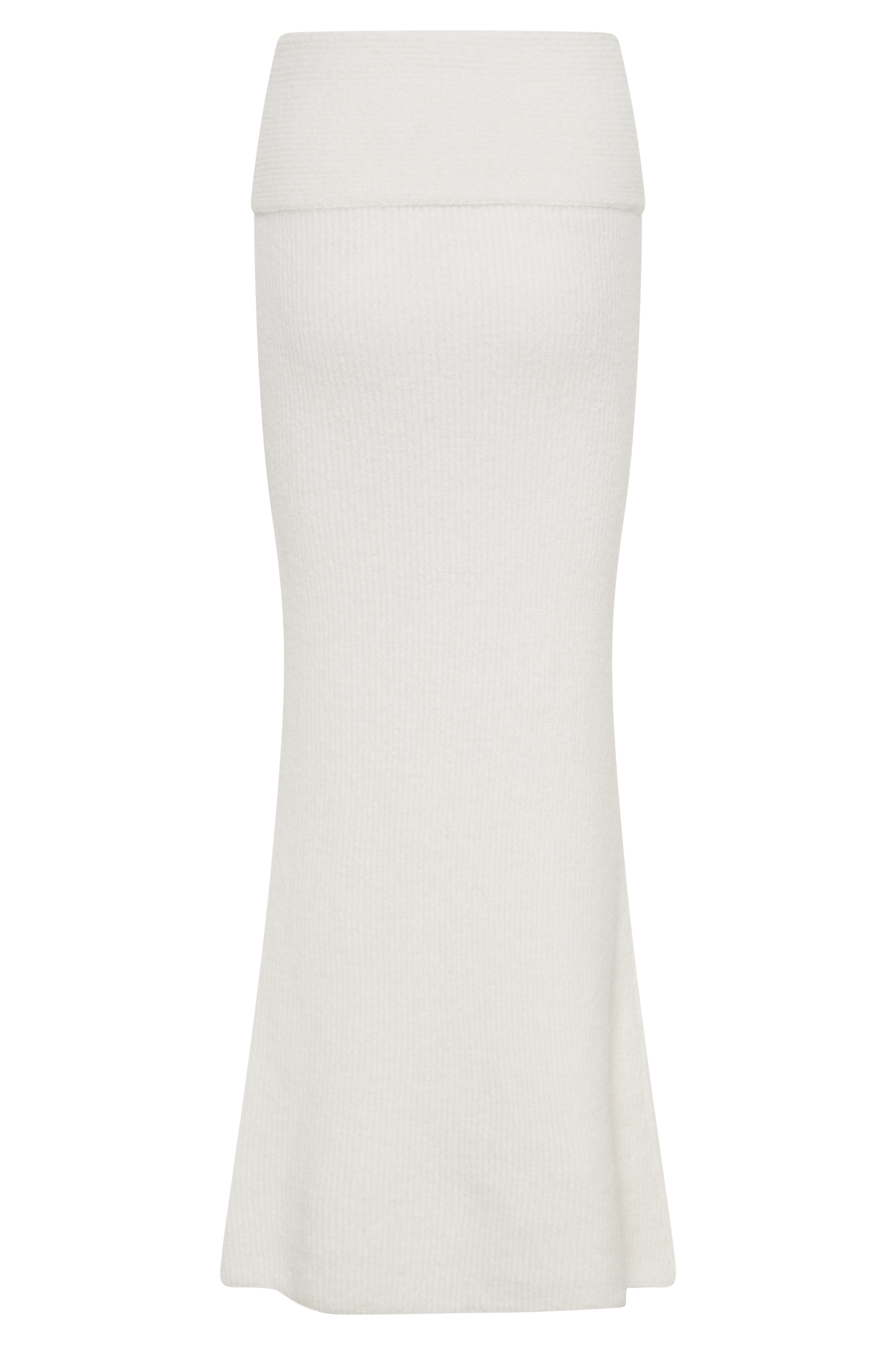 Charlotte Knit Maxi Skirt With Overlay - Ivory #9