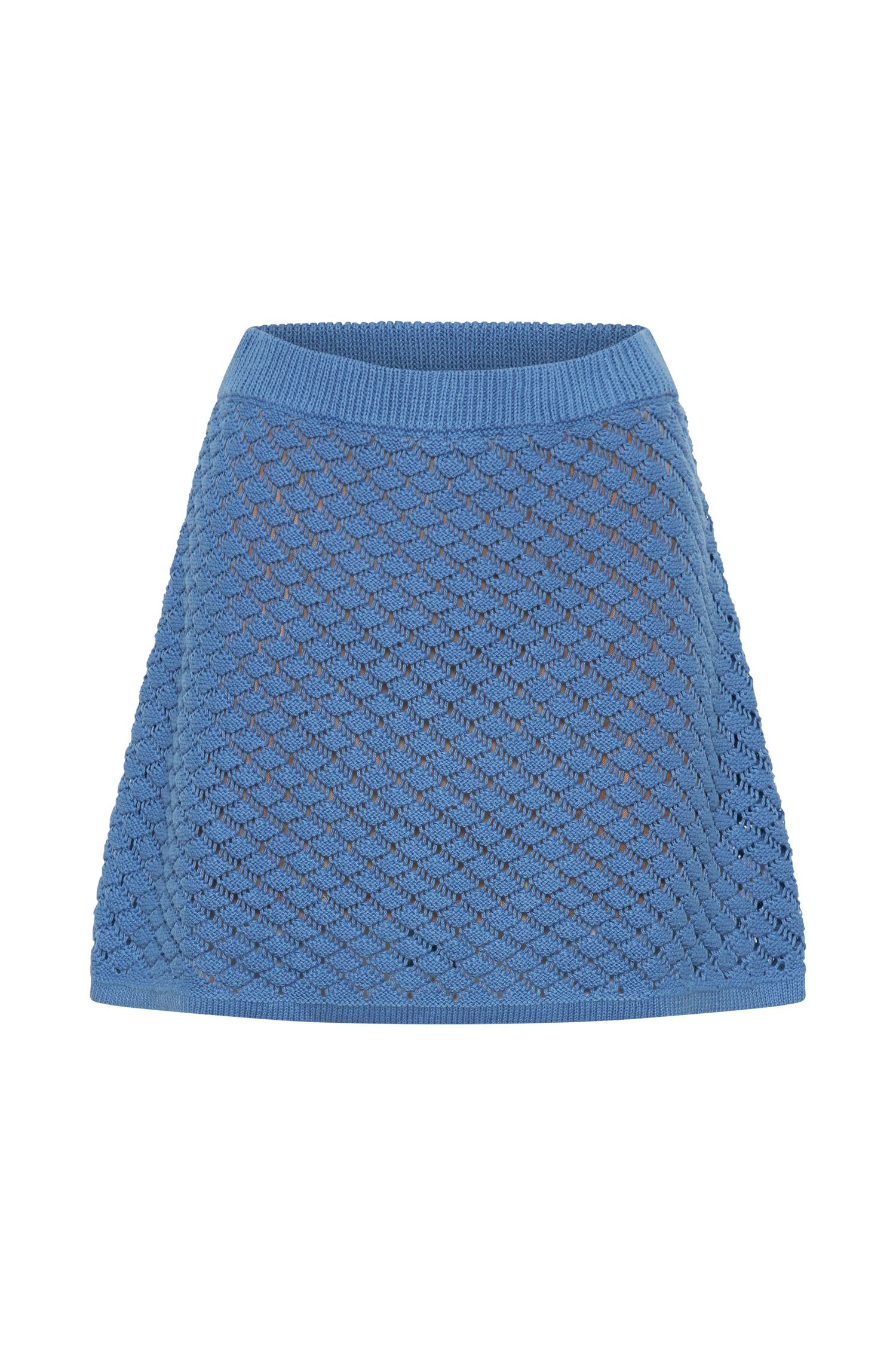 Lorenza Knit A-Line Mini Skirt - Periwinkle #13