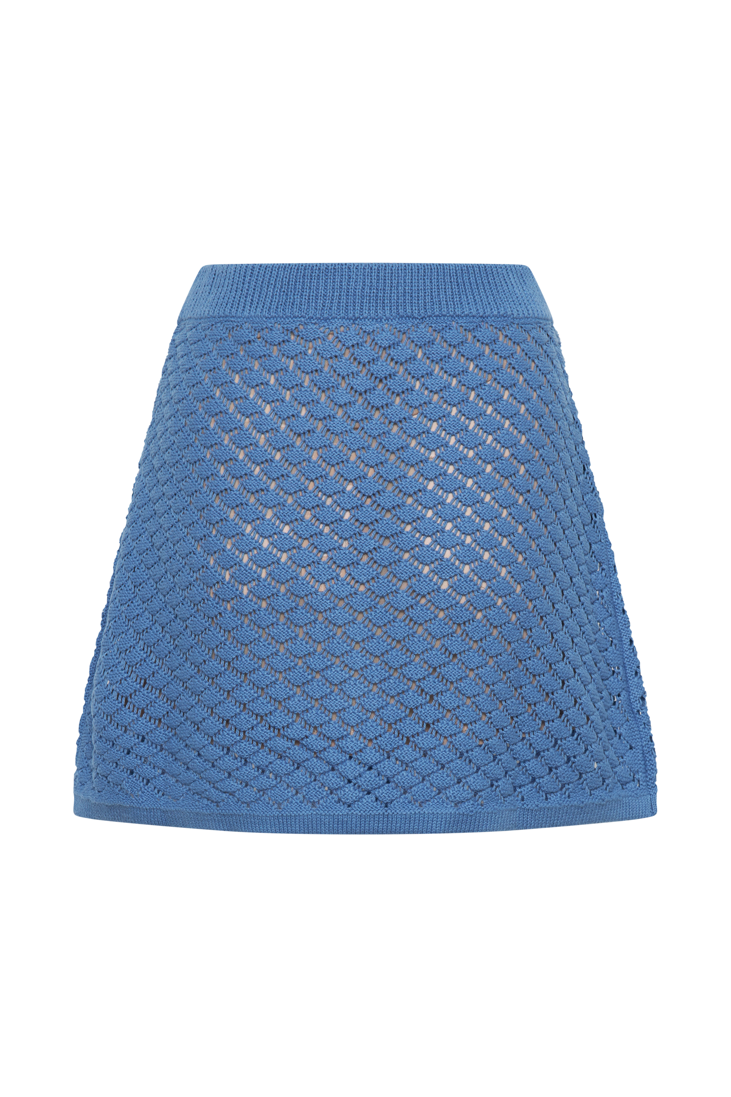 Lorenza Knit A-Line Mini Skirt - Periwinkle #12