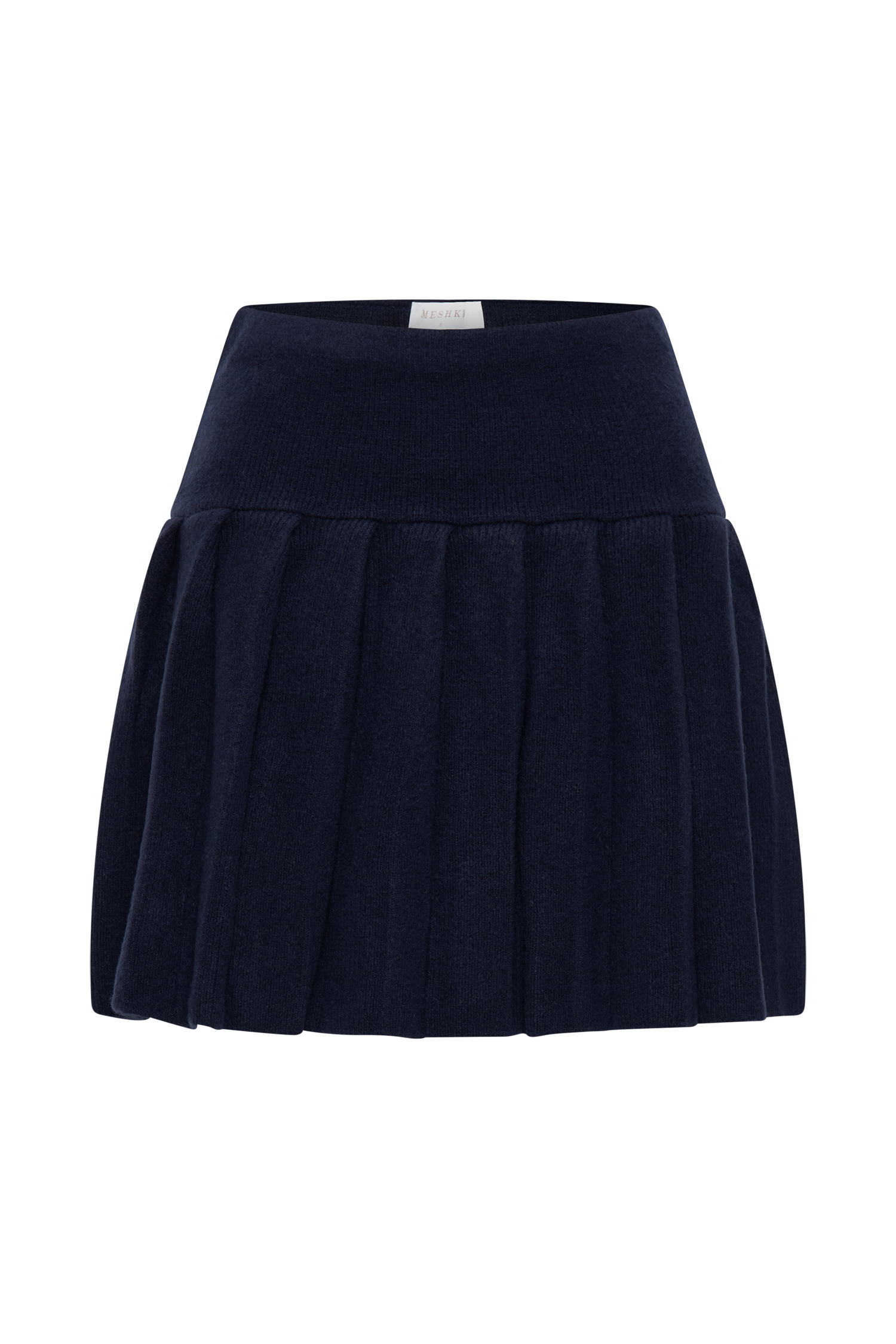 Dionne Pleated Knit Mini Skirt - Dark Navy #10