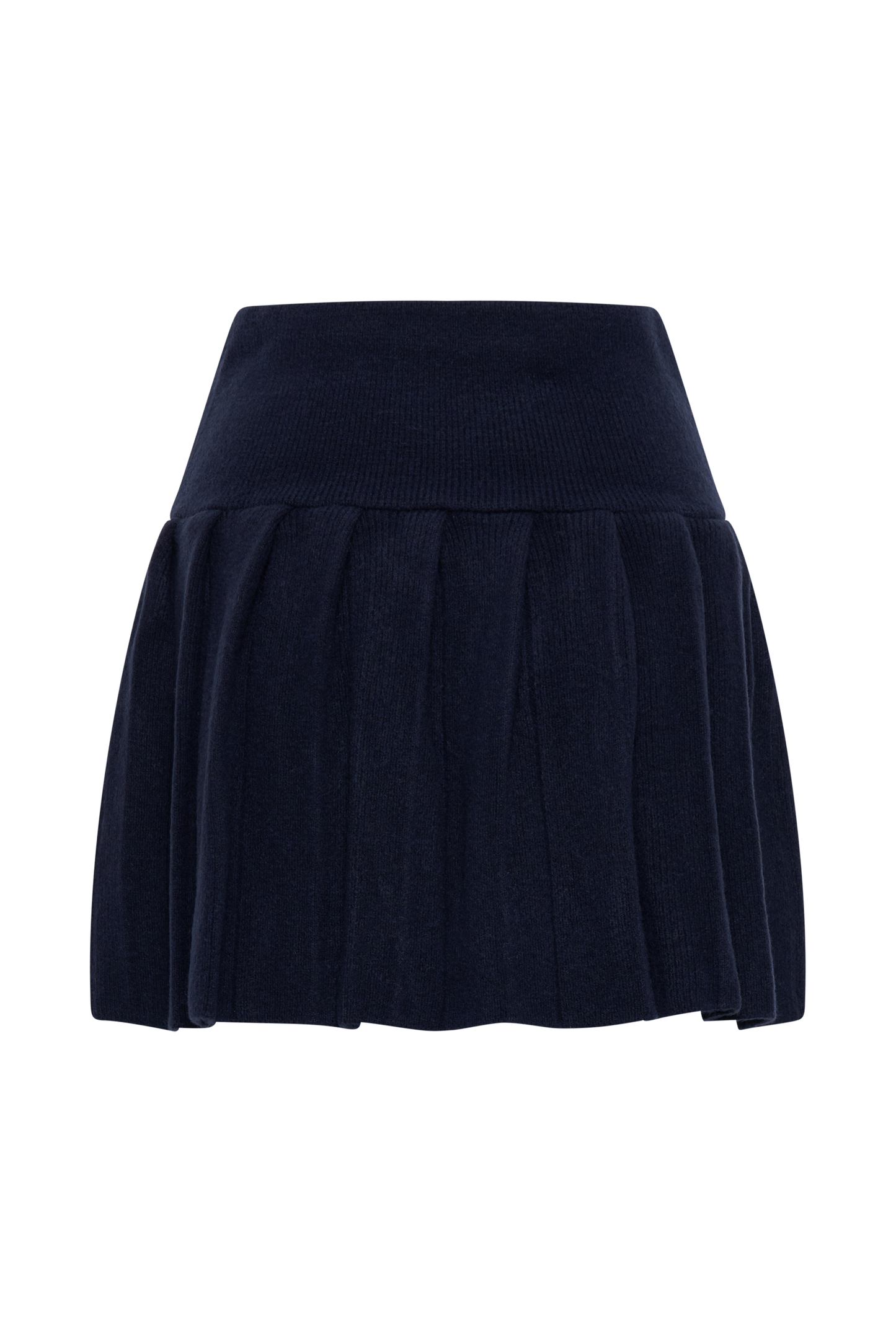 Dionne Pleated Knit Mini Skirt - Dark Navy