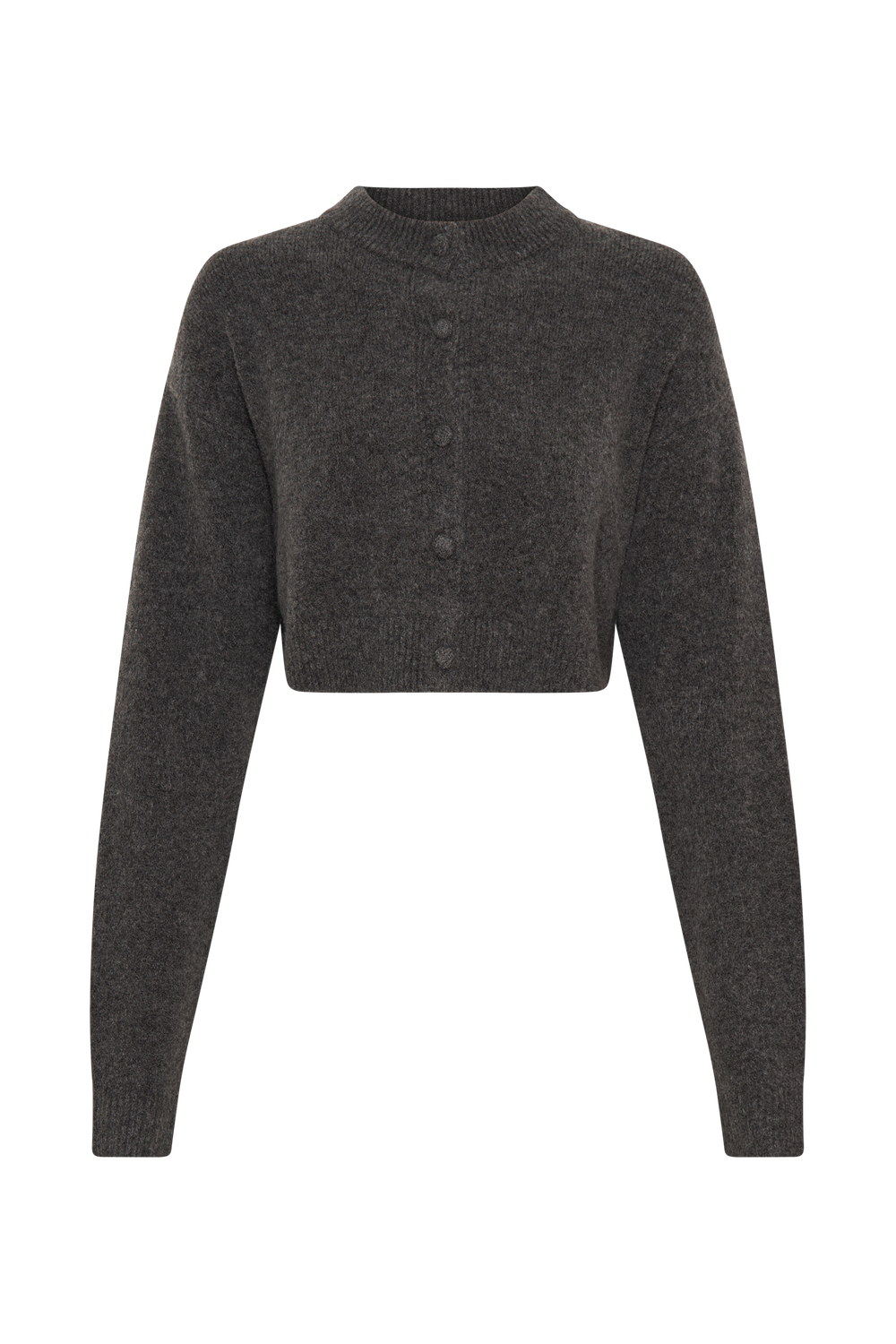 Shelby Knit Cardigan - Charcoal Marle