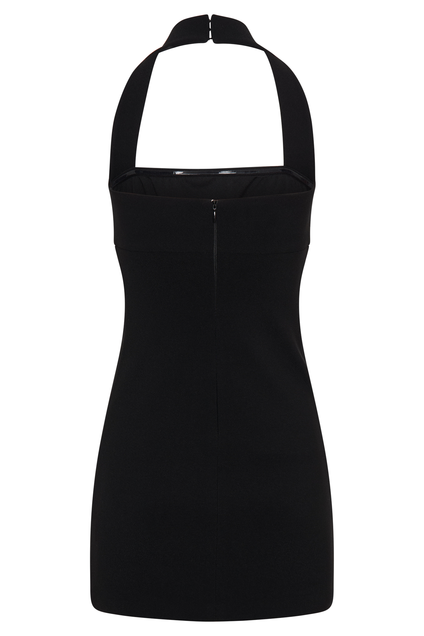 Amelita Suiting Halter Mini Dress - Black