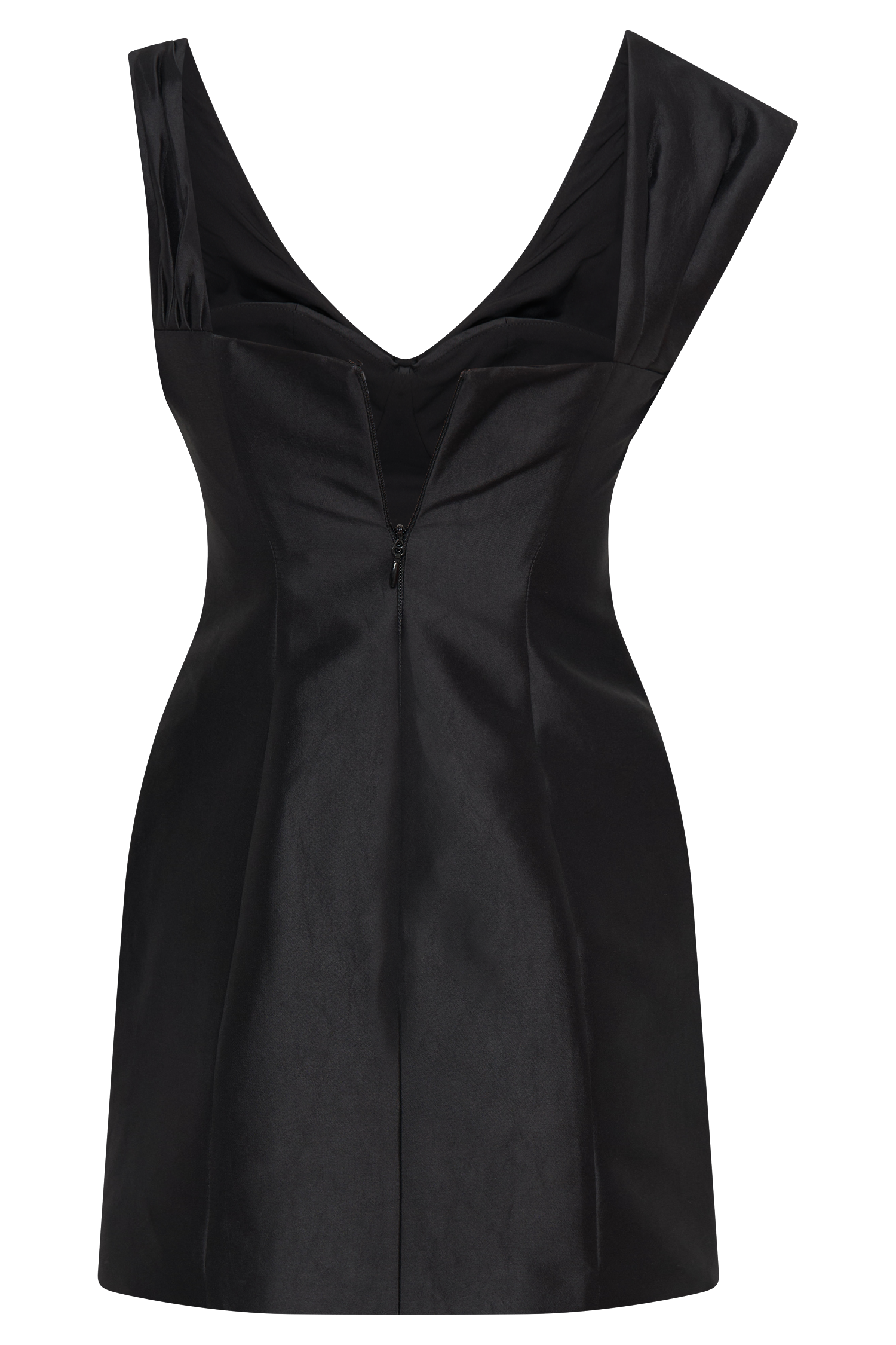 Farrah Structured Draped Mini Dress - Black #8
