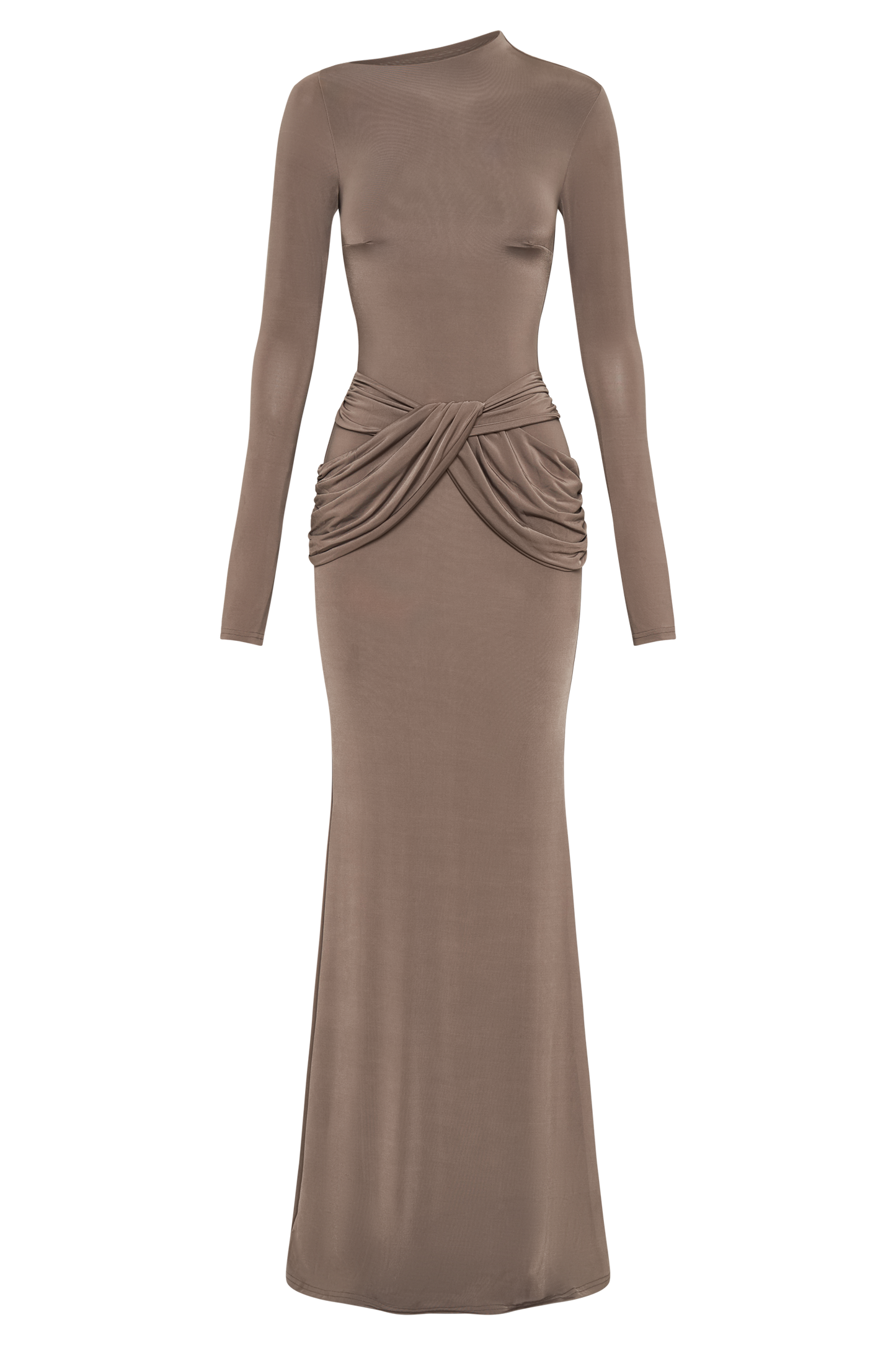 Halcyon Long Sleeve Slinky Maxi Dress - Coco