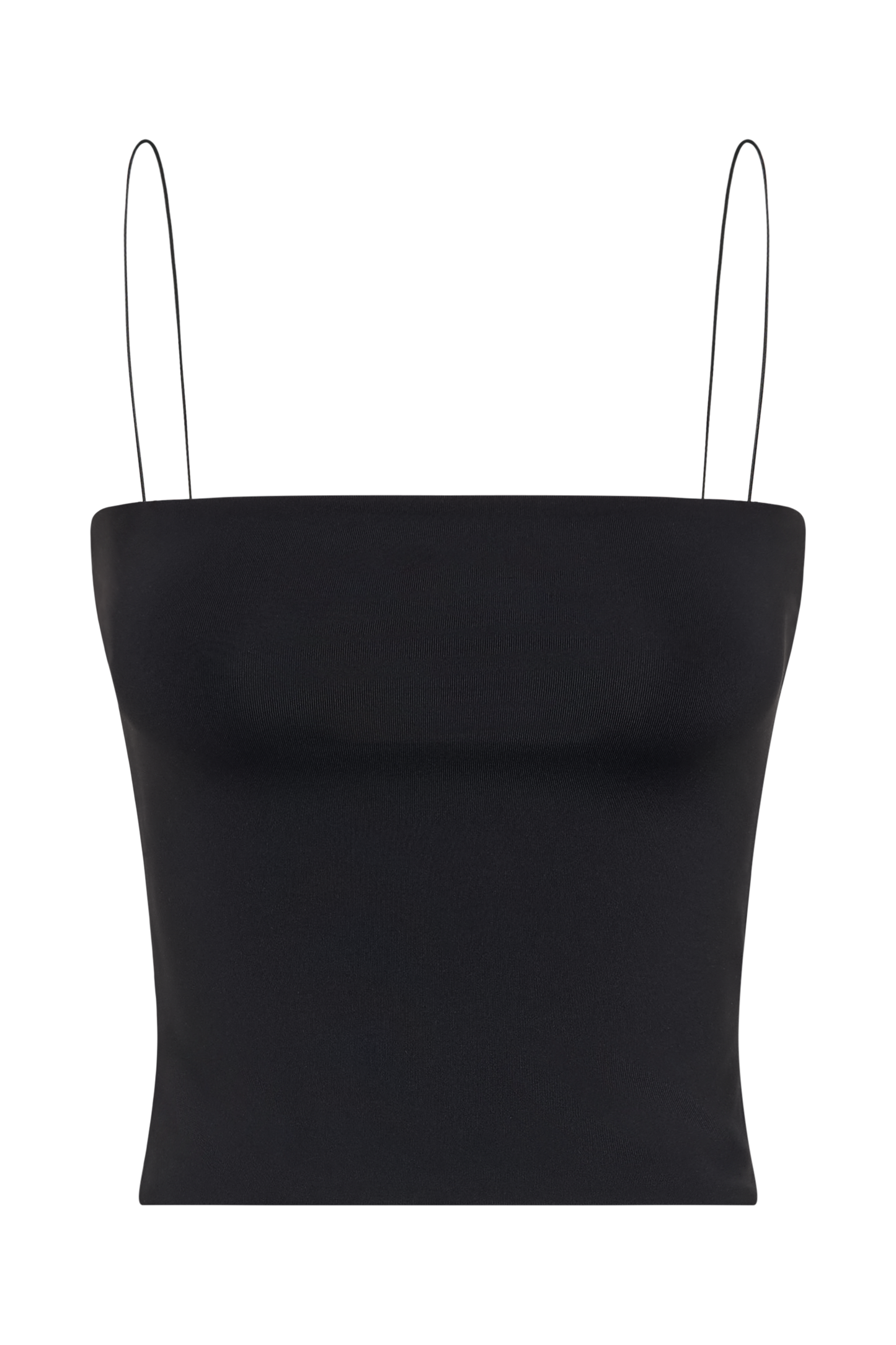 Arya Longline Spaghetti Strap Top - Black