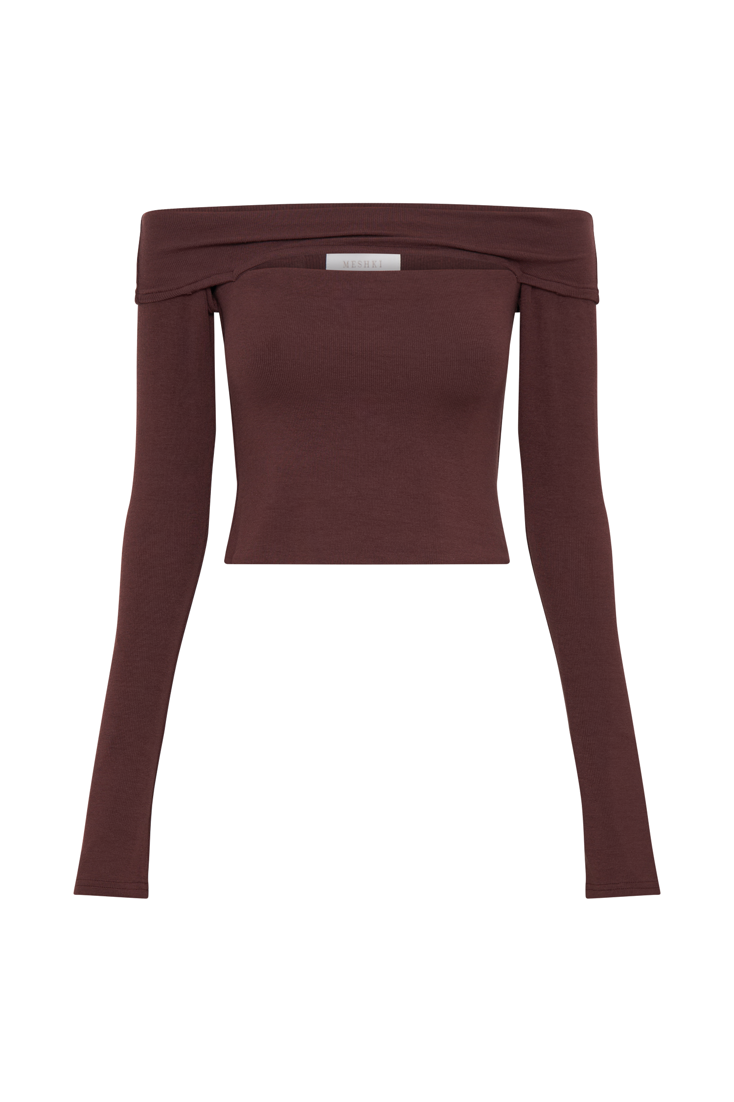 Briah Cut Out Modal Long Sleeve Top - Mahogany #9