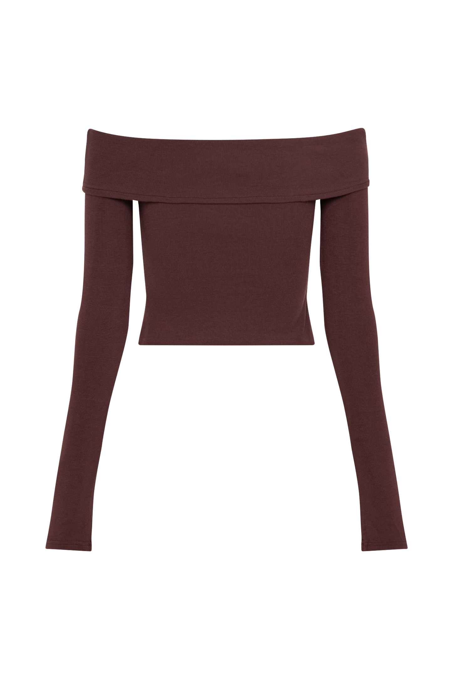 Briah Cut Out Modal Long Sleeve Top - Mahogany