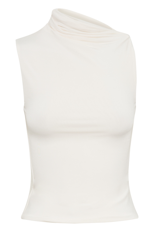 Hadleigh Sleeveless Slinky Top - Ivory