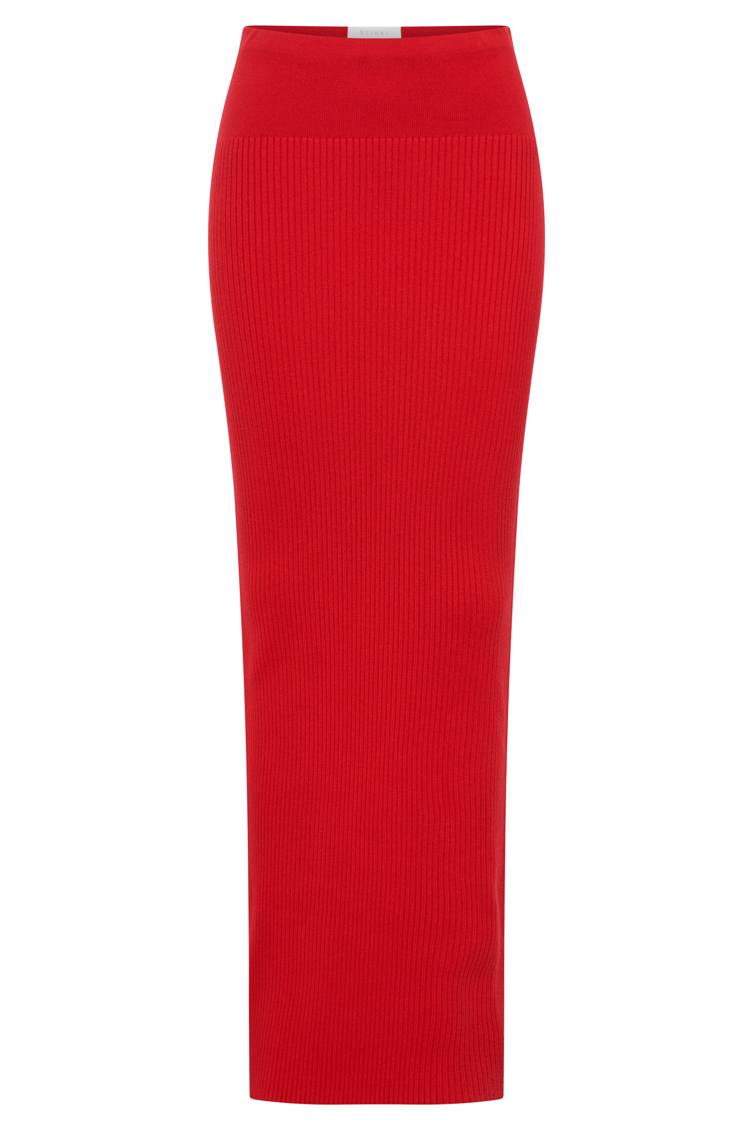 Mathilde Ribbed Knit Maxi Skirt - Ruby #8