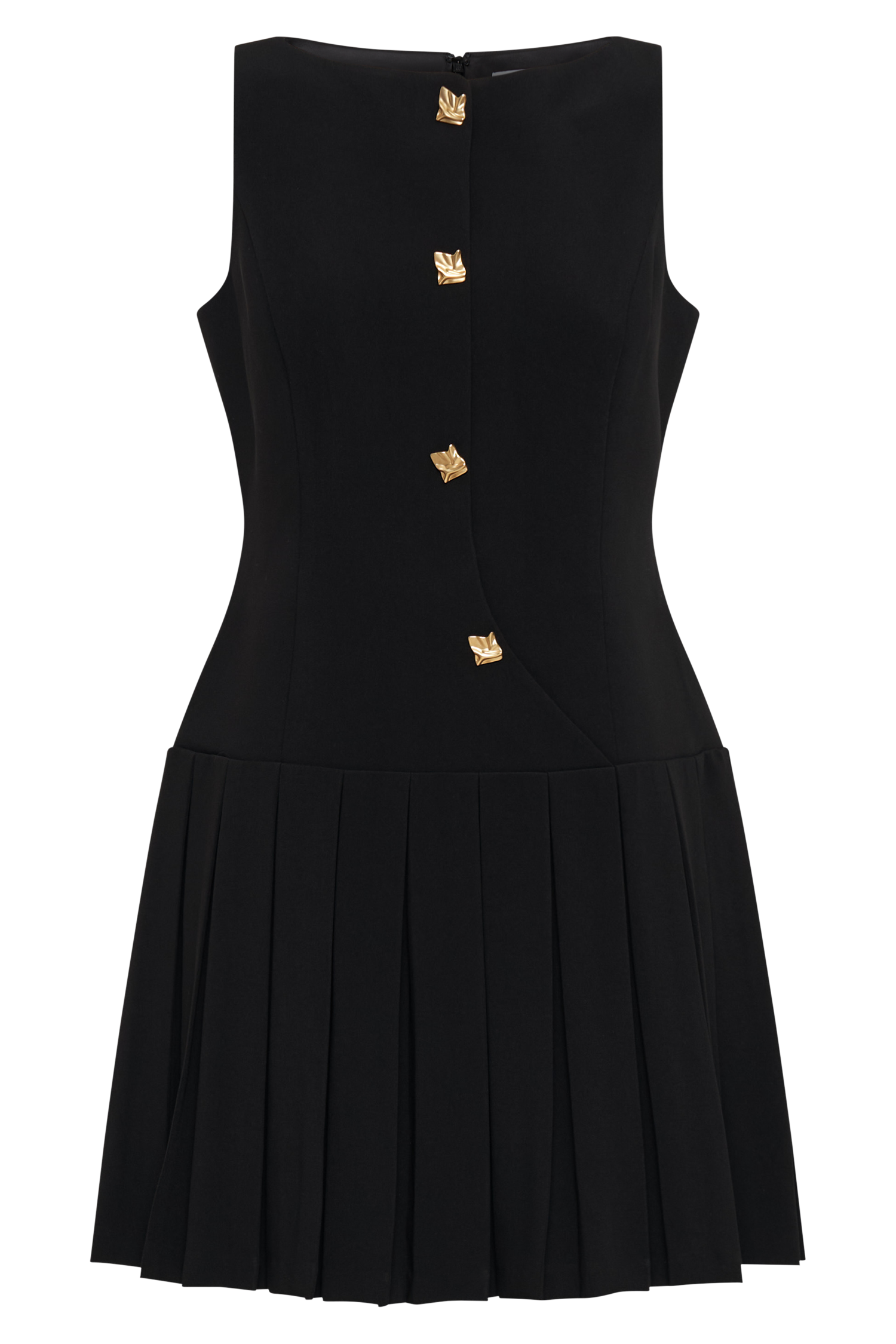 Mackenzie Sleeveless Pleated Mini Dress - Black #10
