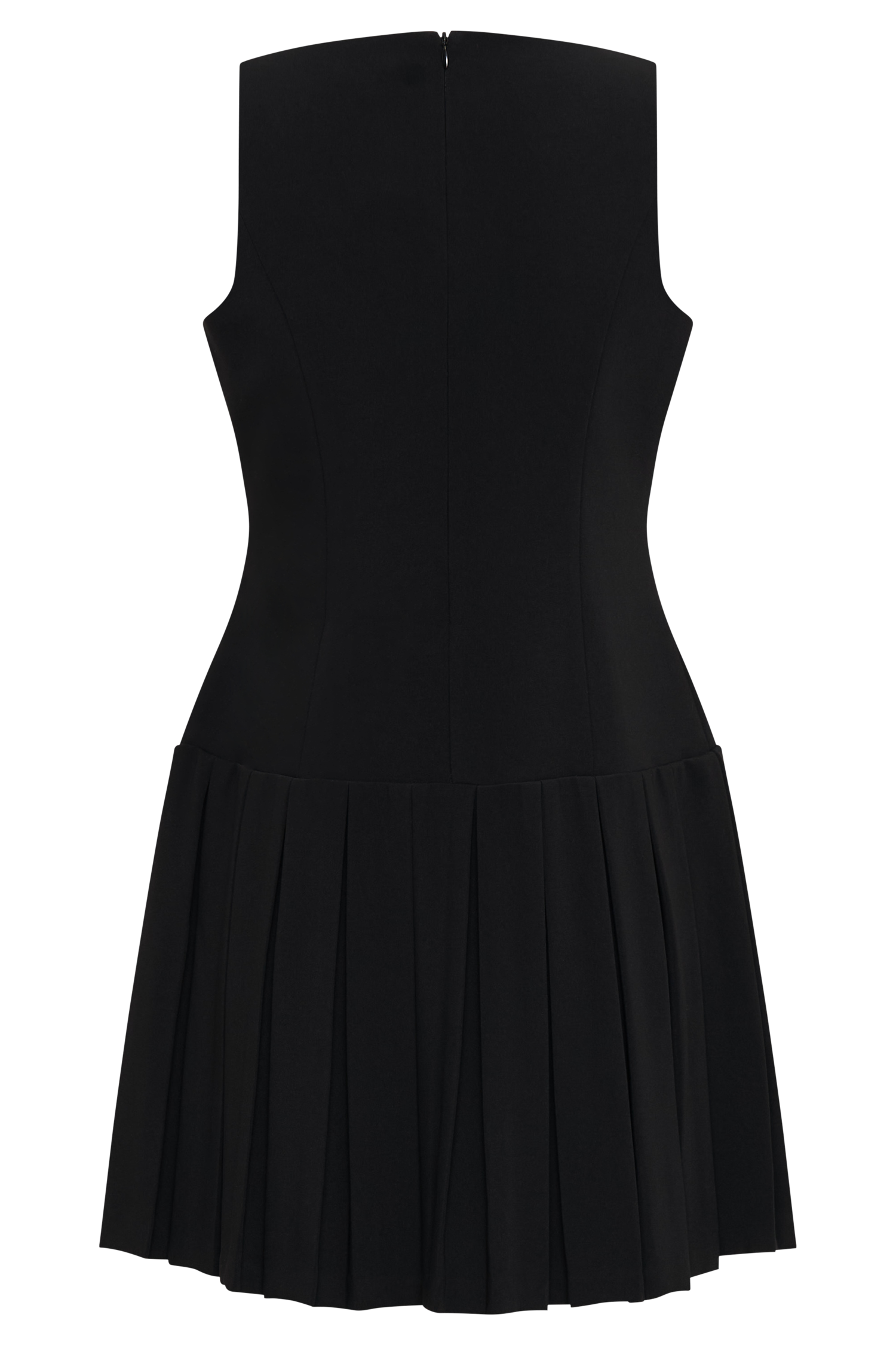 Mackenzie Sleeveless Pleated Mini Dress - Black #8