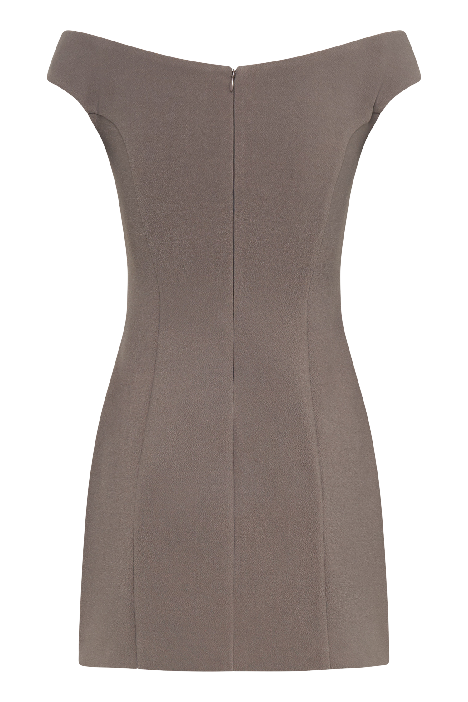 Cassidy Crepe Off Shoulder Mini Dress - Smoke #8
