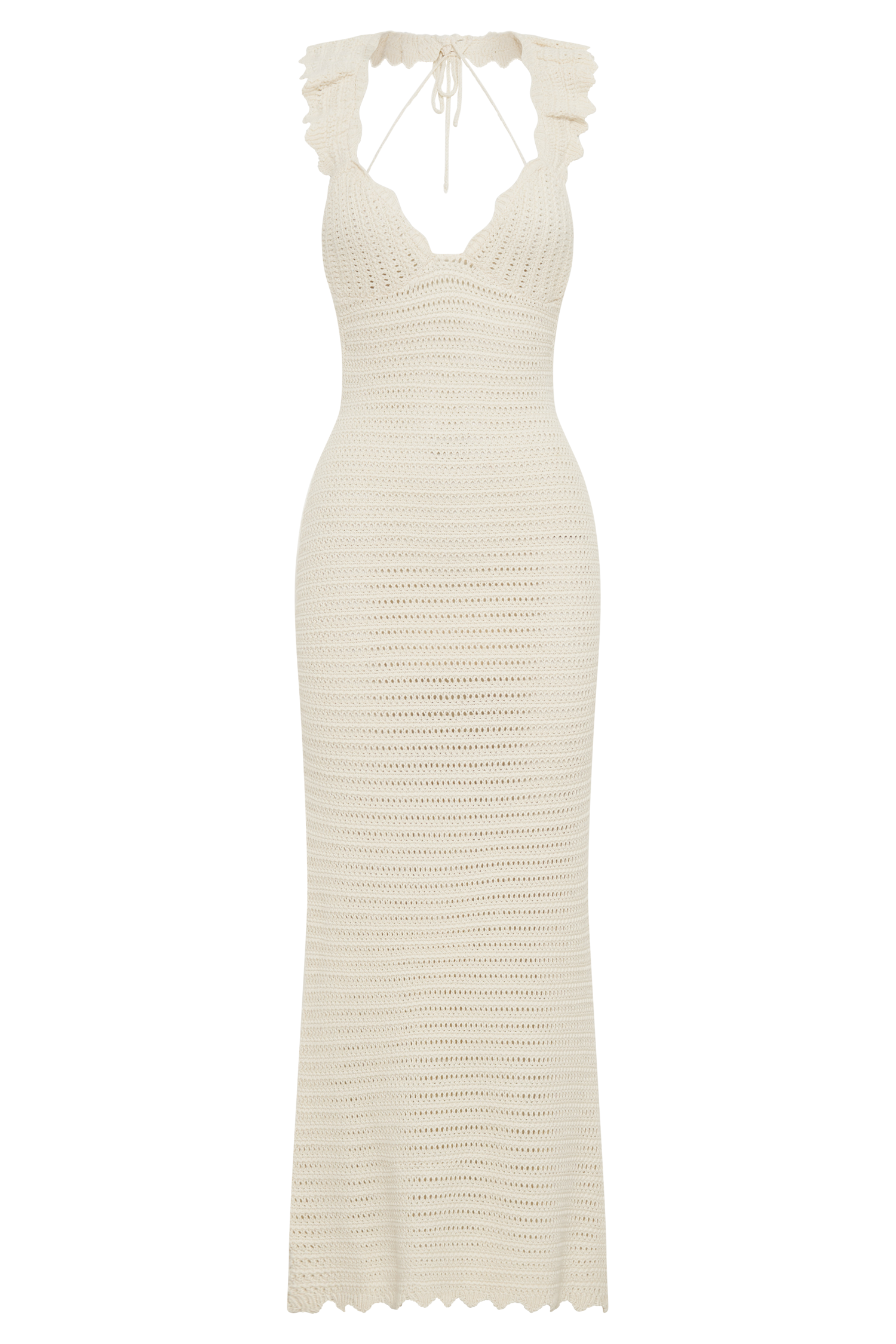 Perpetua Knit Contrast Maxi Dress - Cream #7