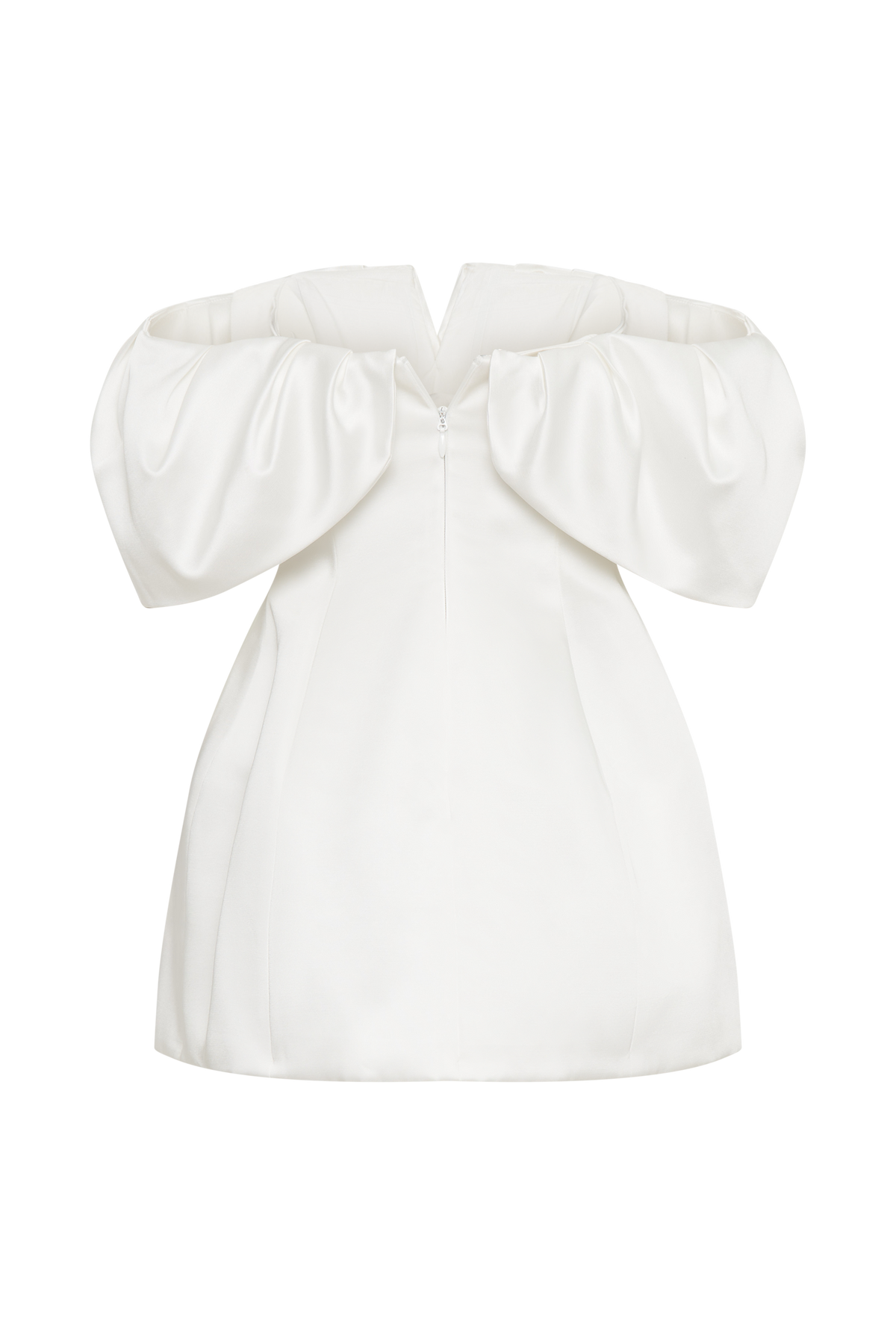 Portia Off Shoulder Satin Corset Dress - White #9