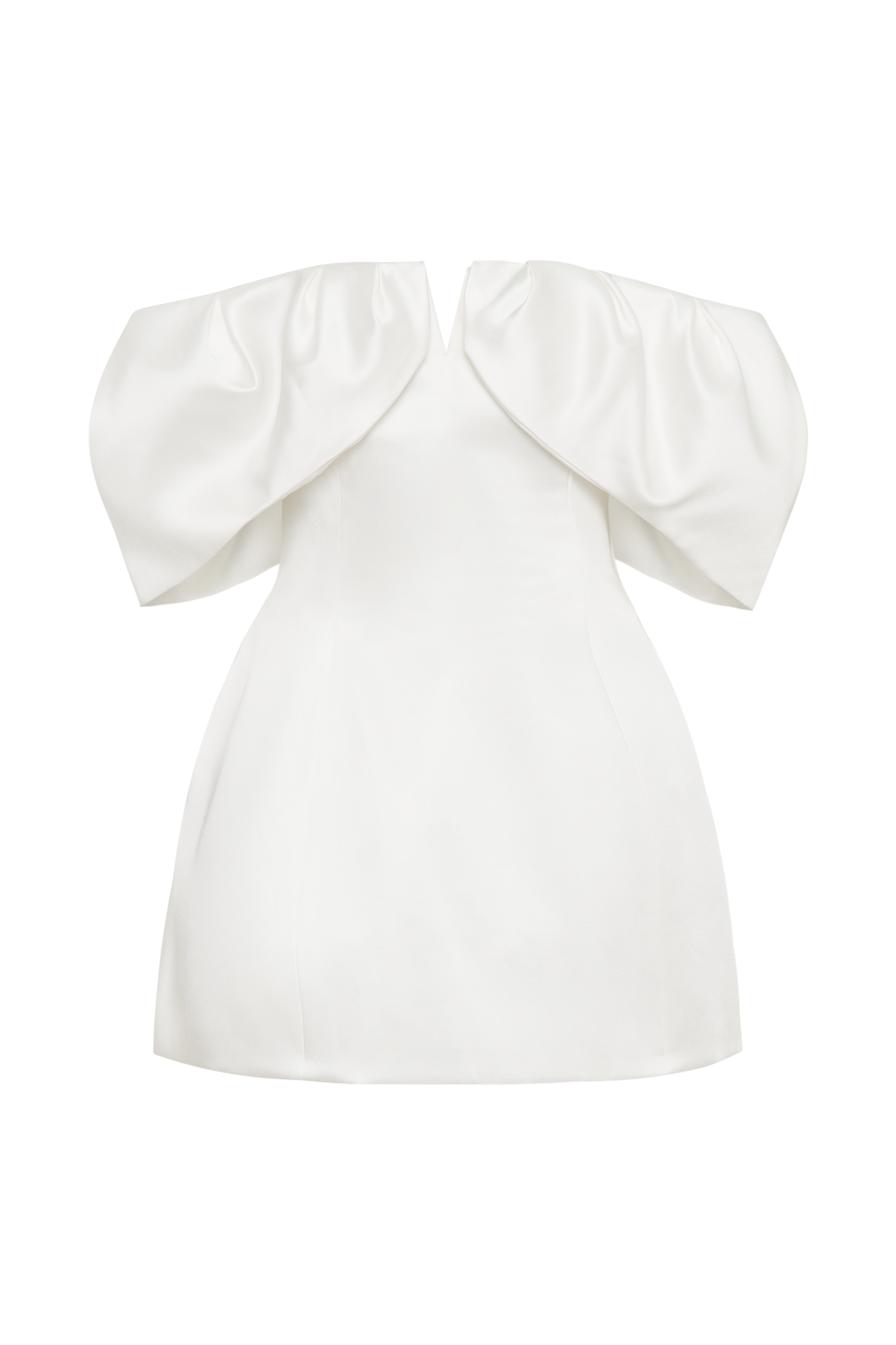 Portia Off Shoulder Satin Corset Dress - White #10