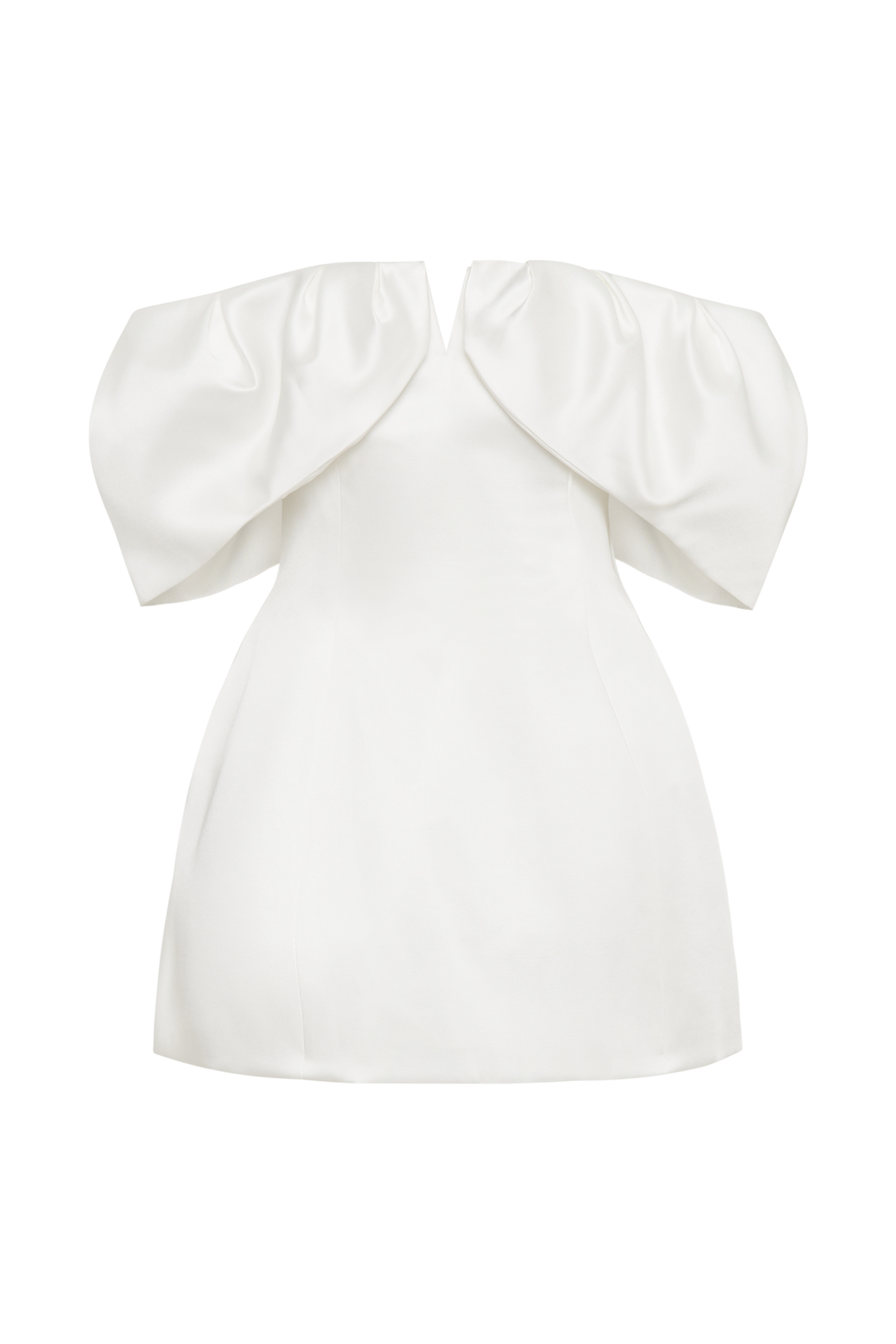 Portia Off Shoulder Satin Corset Dress - White #10