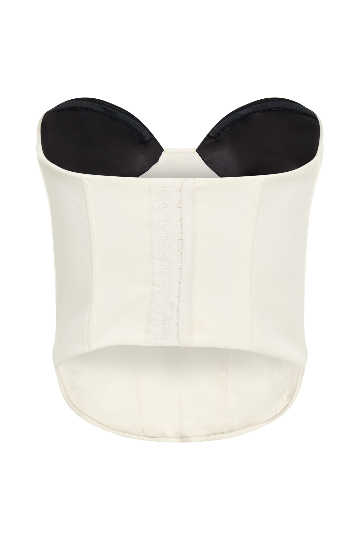 Oceane Contrast Suiting Strapless Corset - White #8