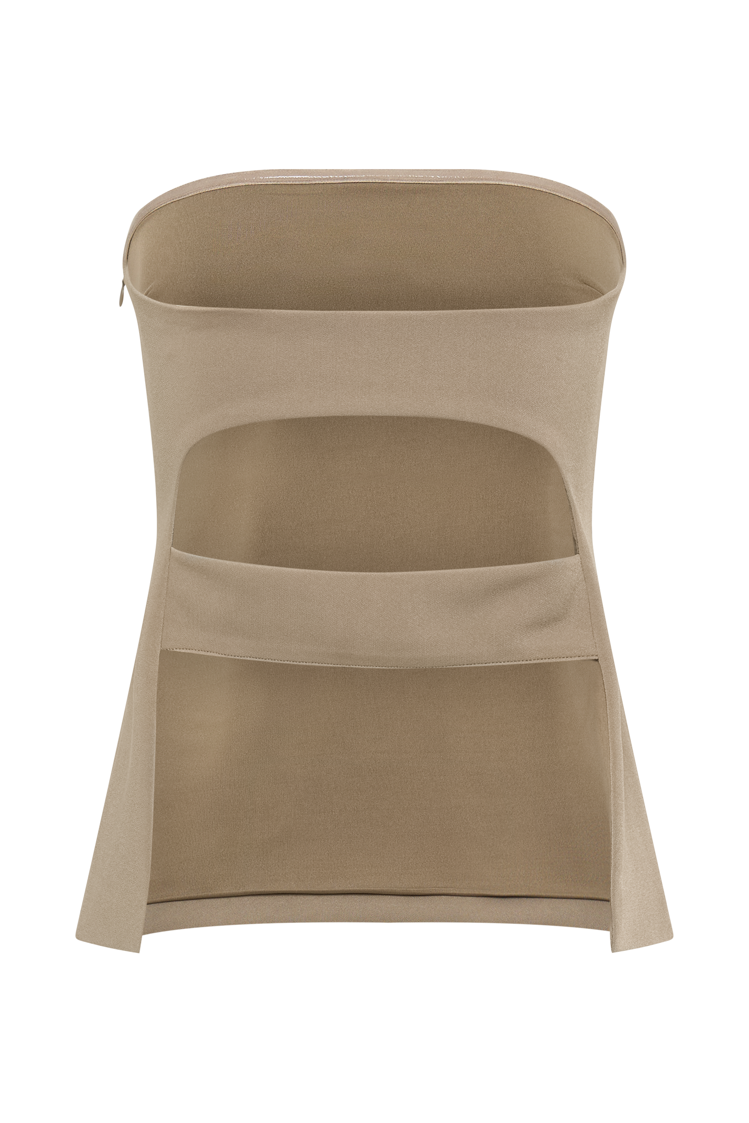Antonia Strapless Cut Out Top - Mushroom #9