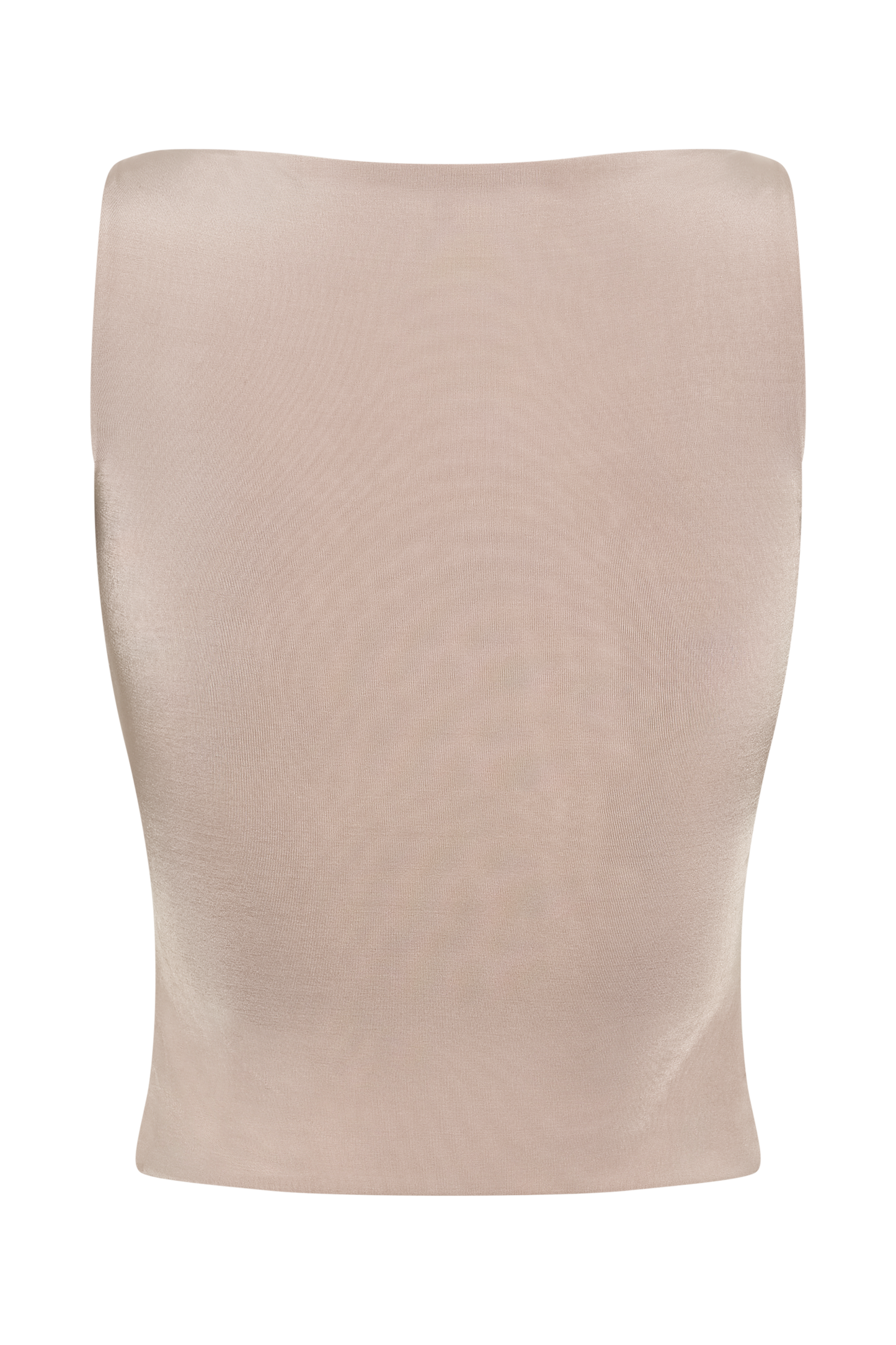 Tiarna Slinky Ruched Top - Taupe