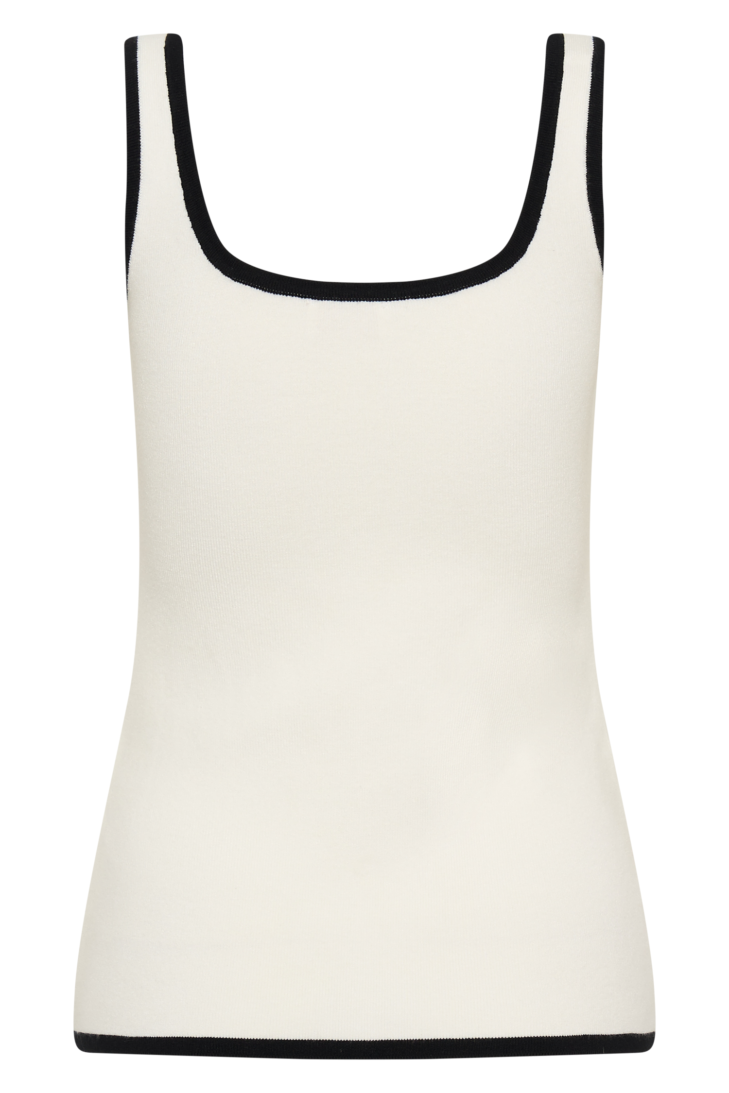 Becky Contrast Knit Top - Ivory & Black #10