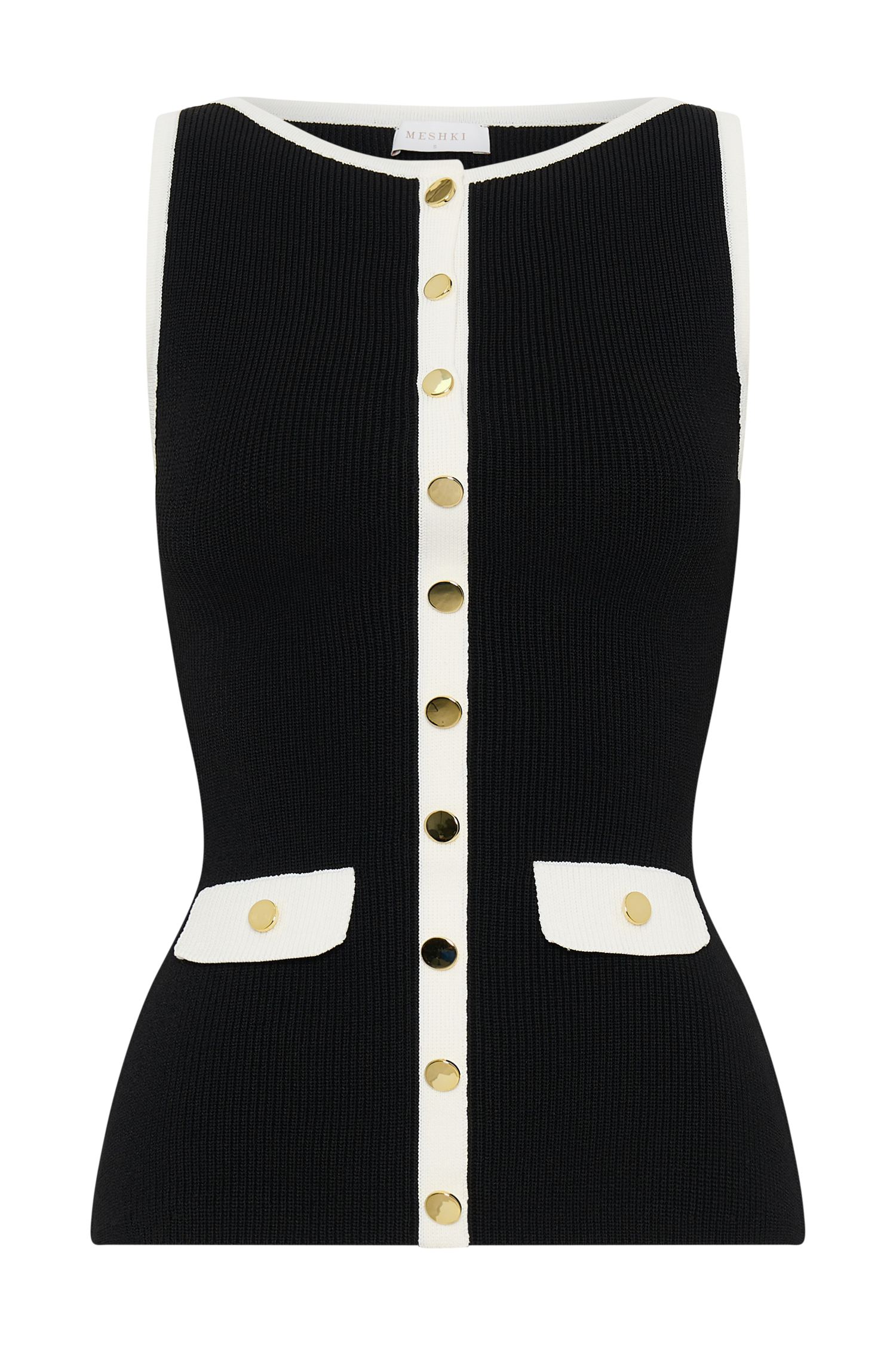 Sawyer Longline Top - Black/White #8