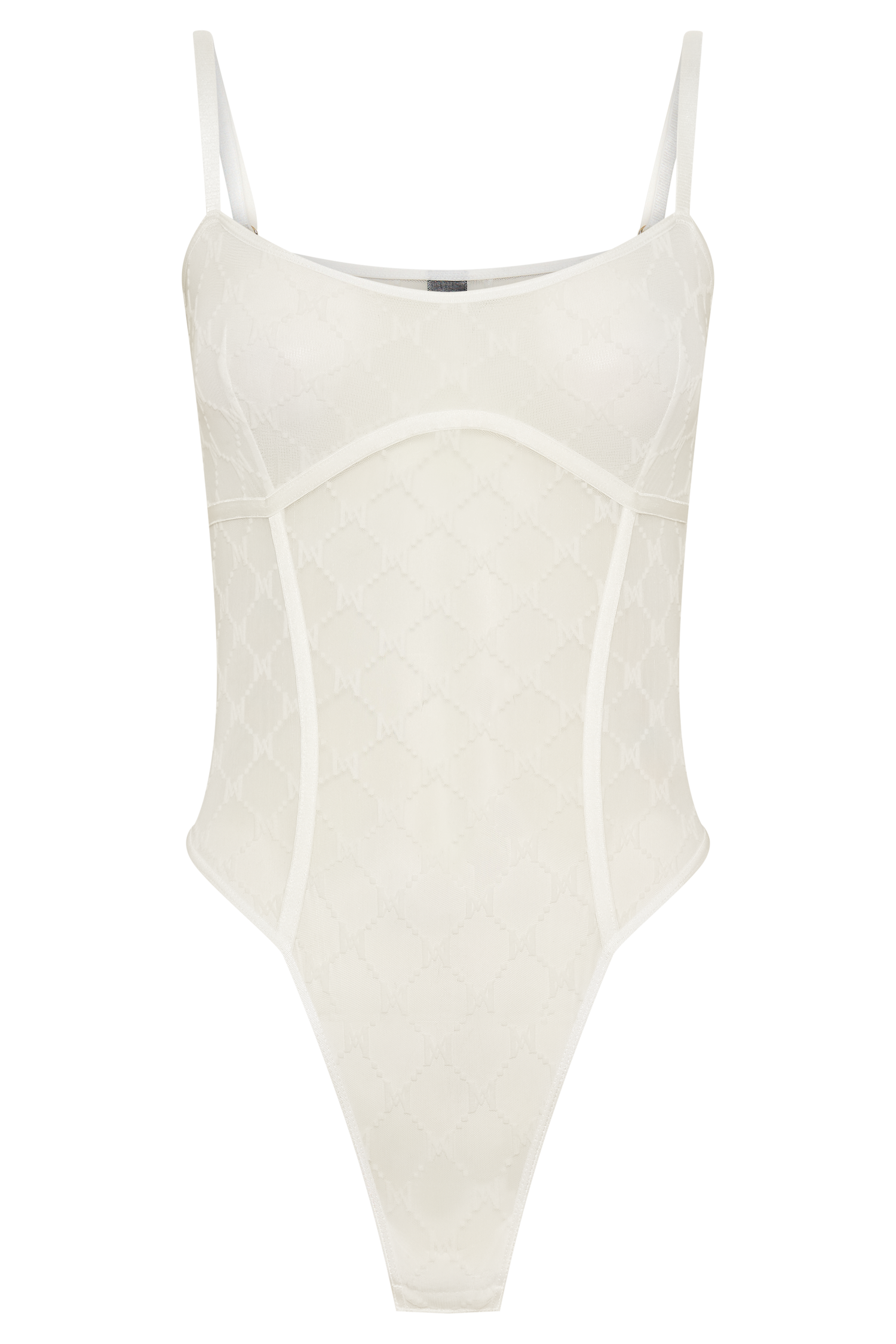 Amelia Monogram Bodysuit - White #10