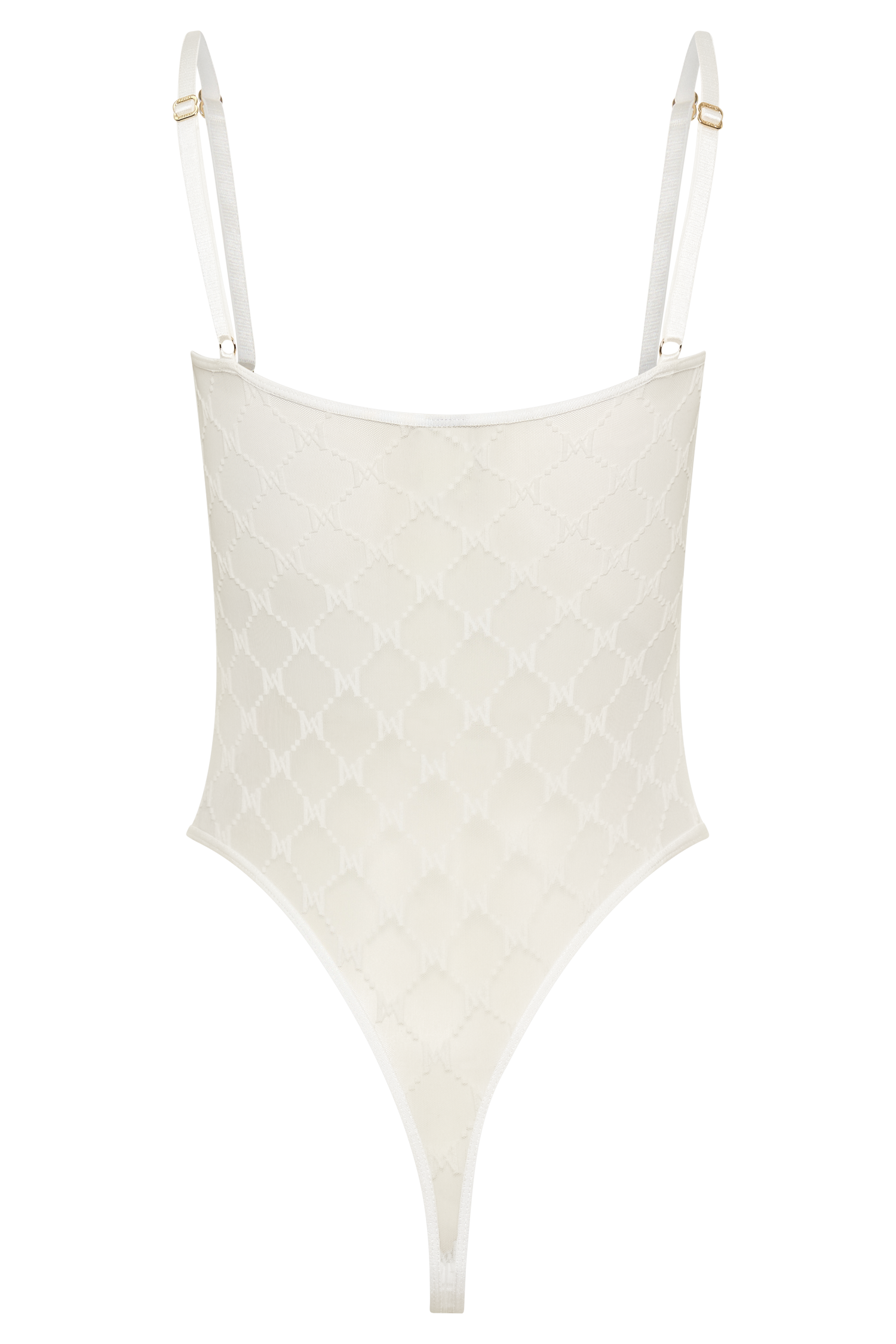 Amelia Monogram Bodysuit - White #9