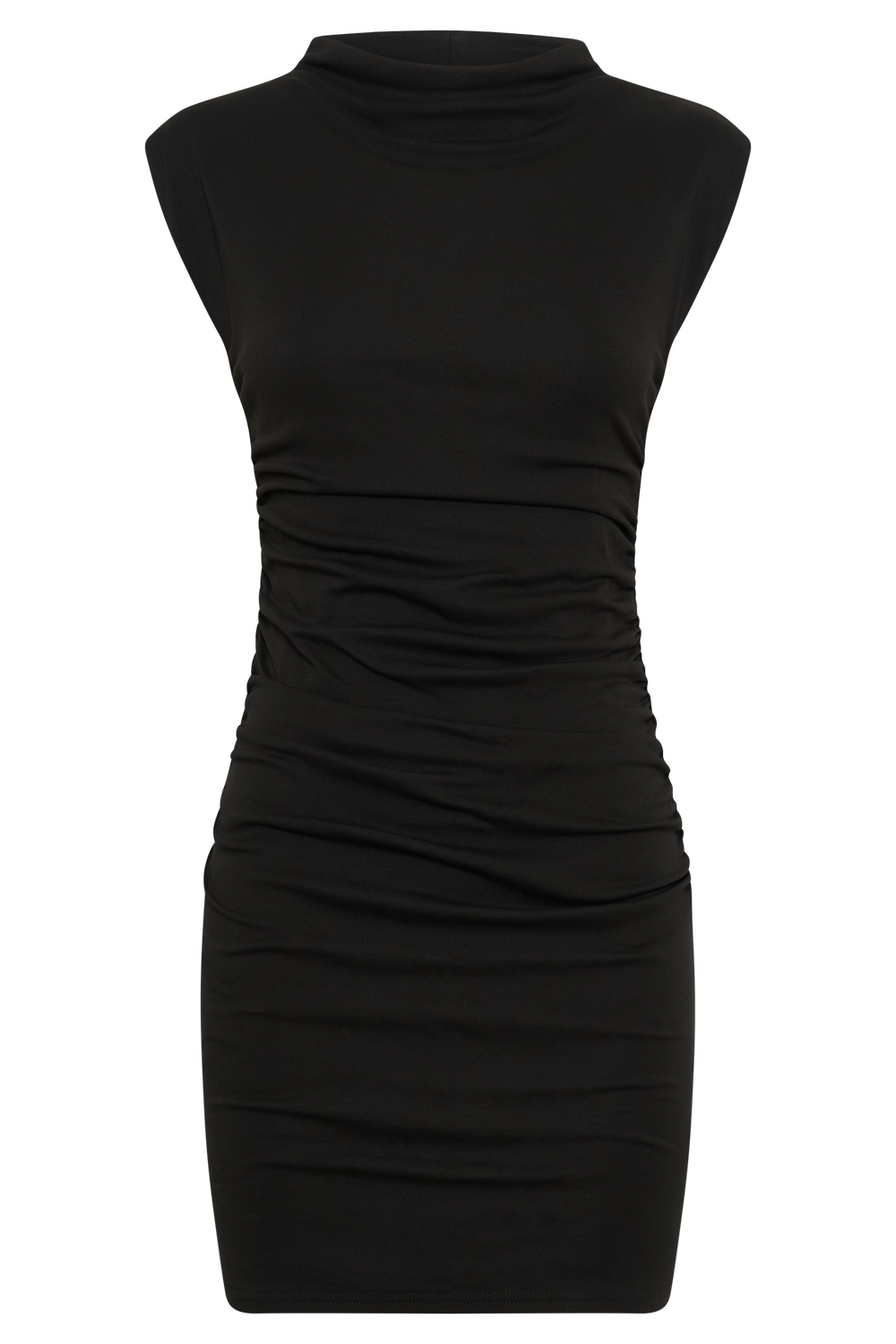 Elliot High Neck Sleeveless Mini Dress - Black