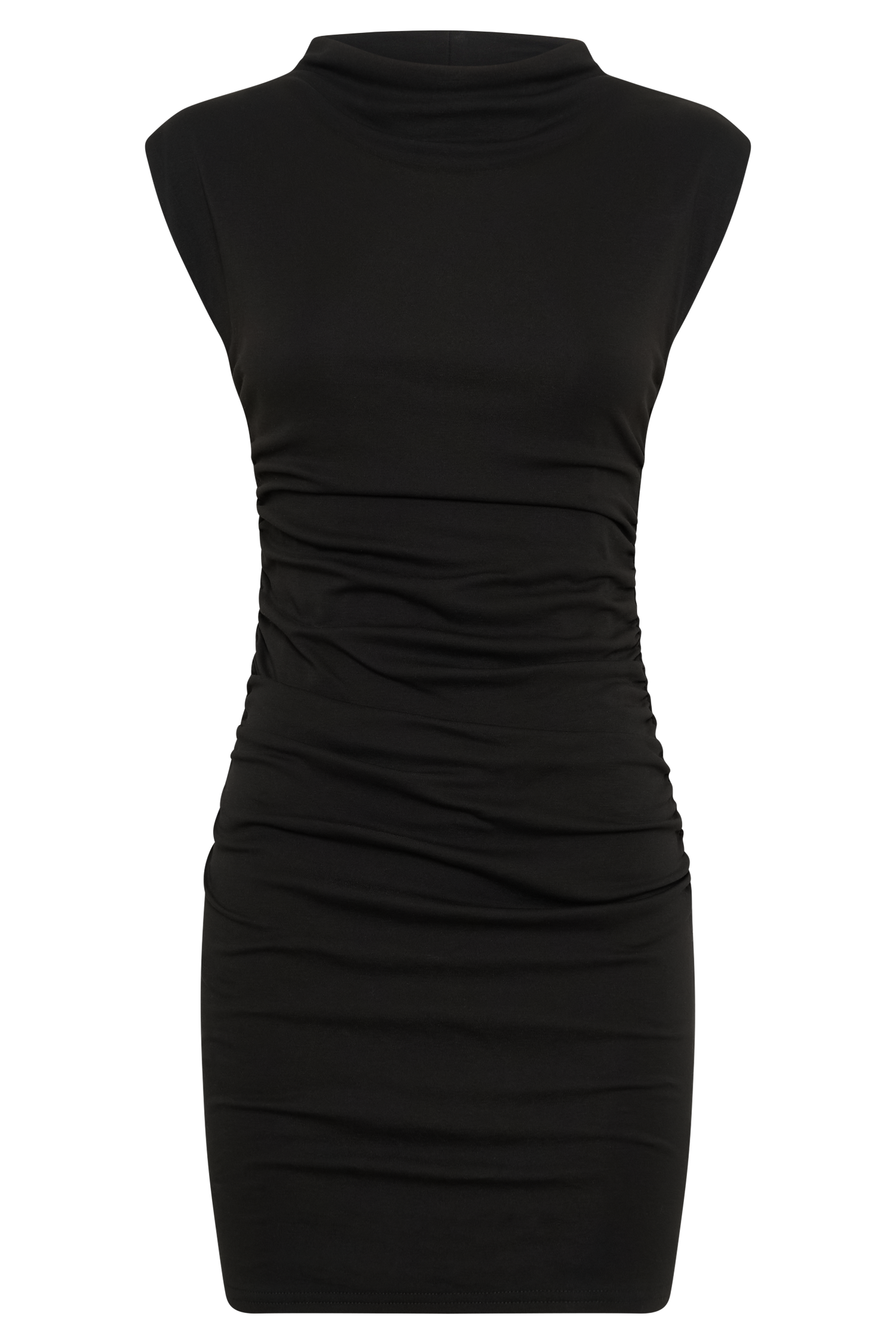 Elliot High Neck Sleeveless Mini Dress - Black