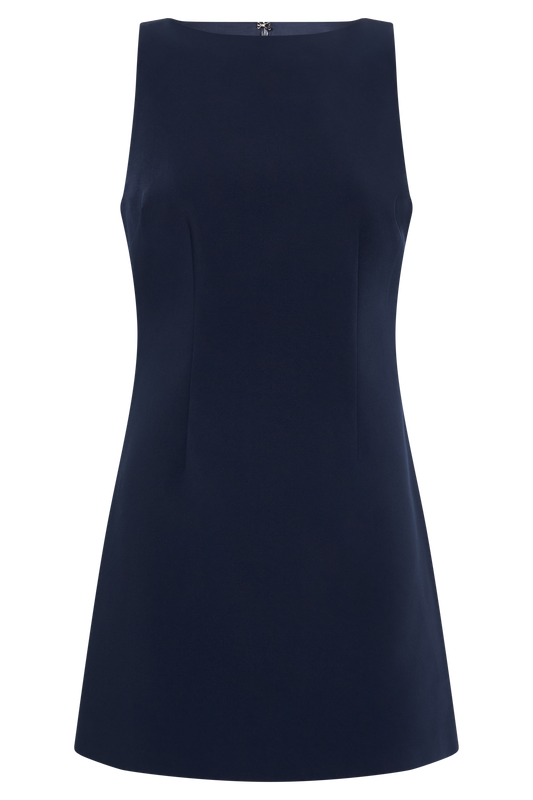 Angela Suiting Mini Dress - Navy