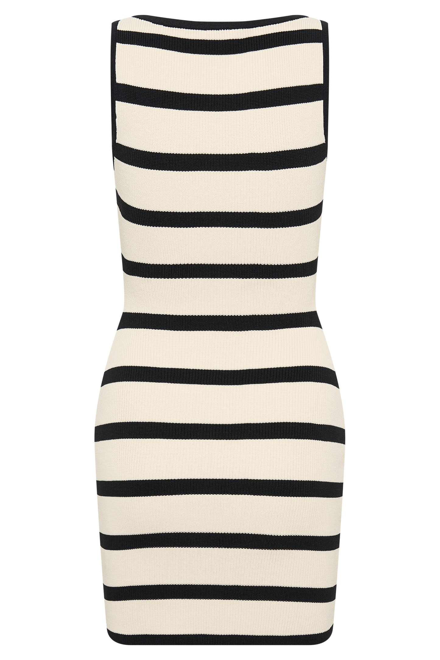 Sawyer Stripe Knit Mini Dress - Black/Cream