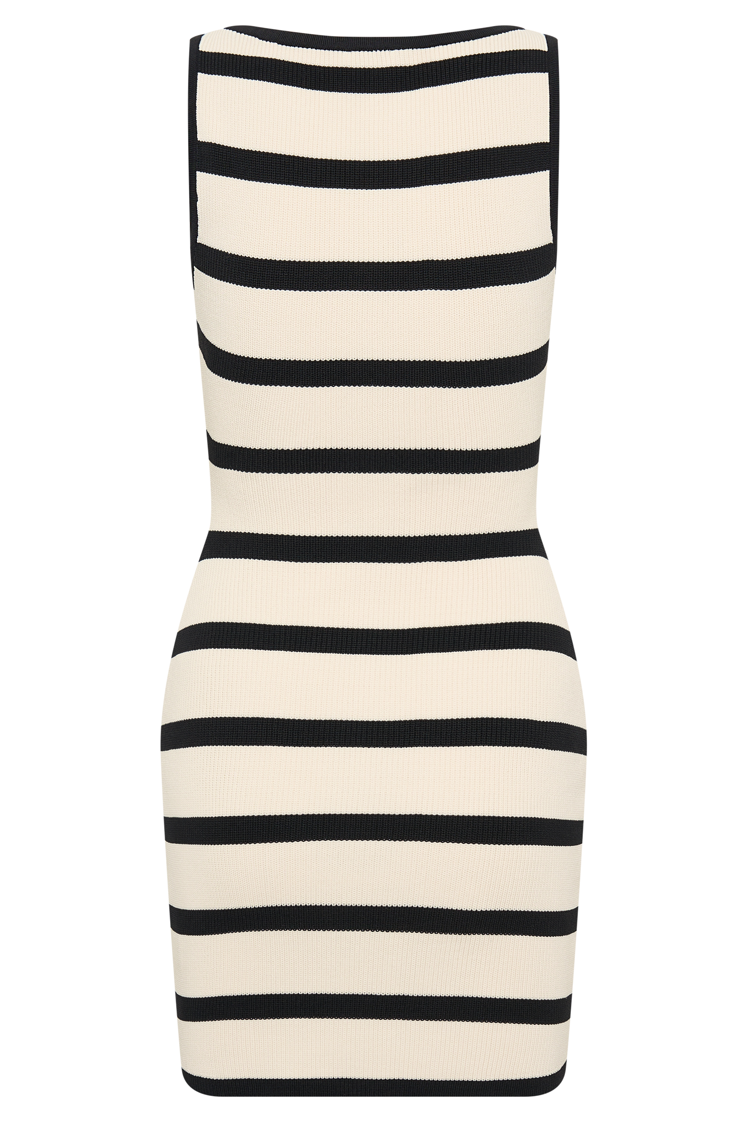 Sawyer Stripe Knit Mini Dress - Black/Cream #9