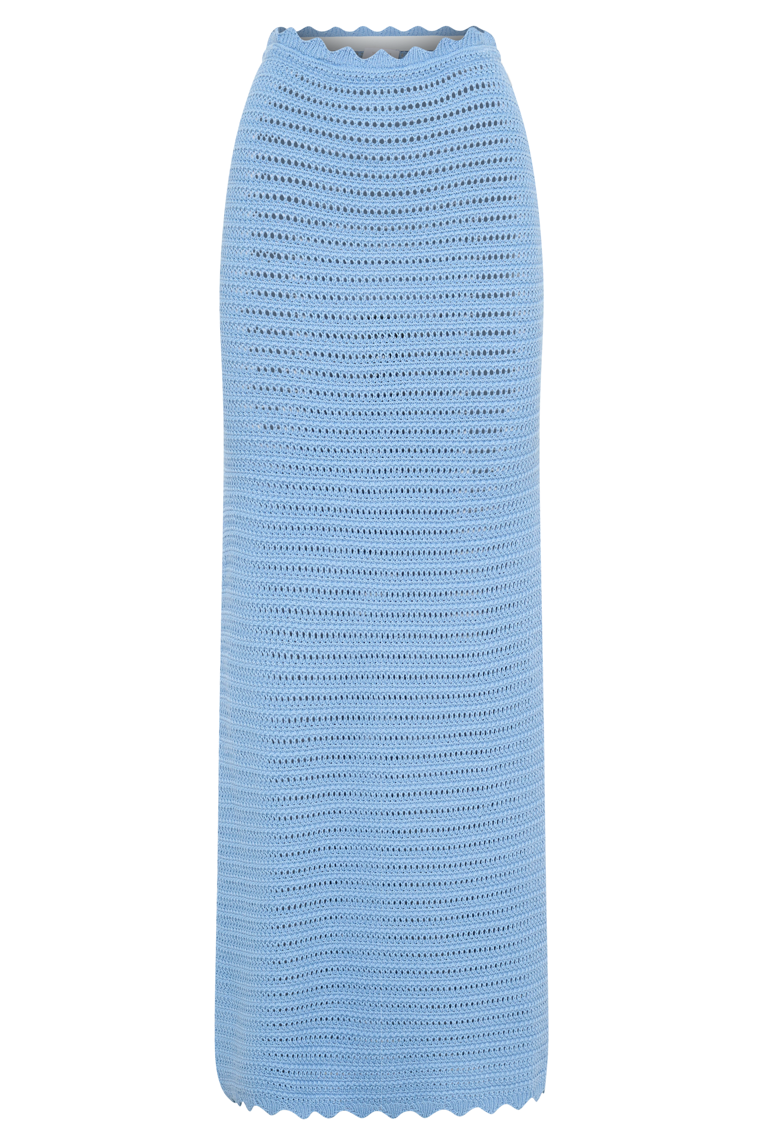 Jadia Crochet Fishtail Maxi Skirt - Cornflower Blue #11