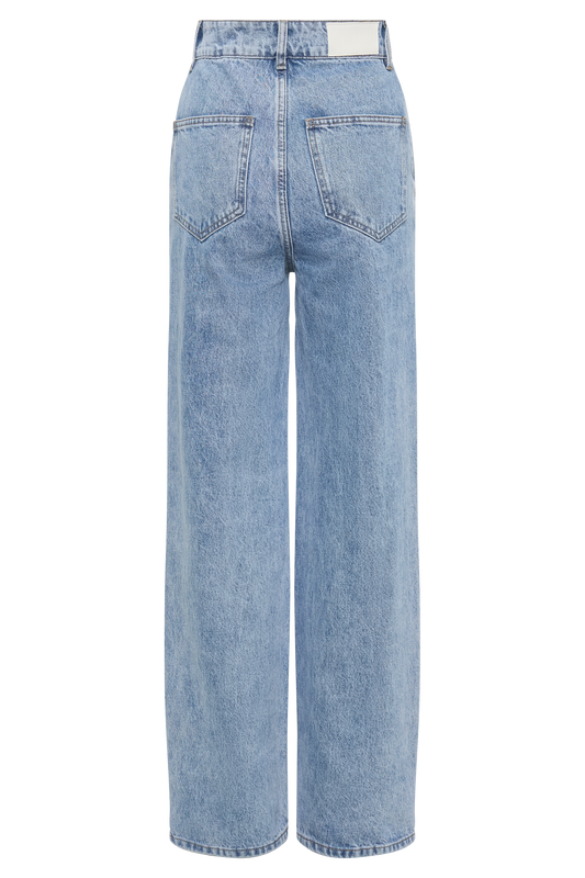 Roxy Wide Leg High Waist Denim Jeans - Vintage Blue