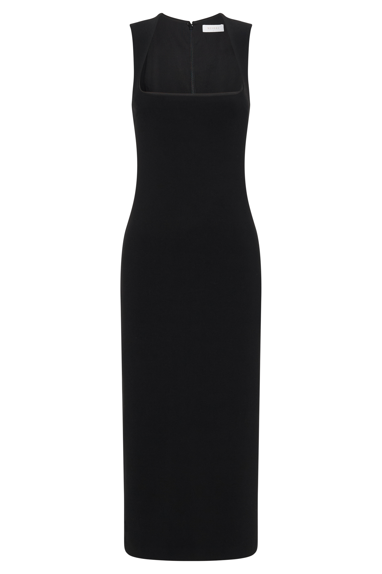 Frida Crepe Midi Dress - Black #7