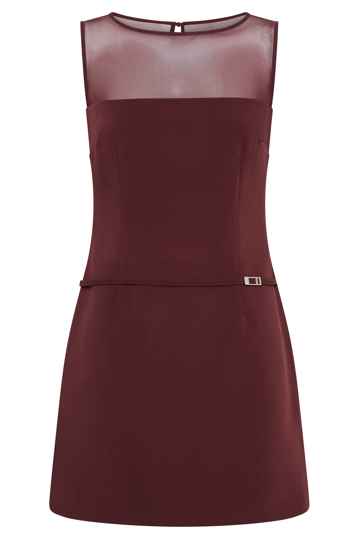 Posie Suiting Belted Mini Dress - Mahogany #10